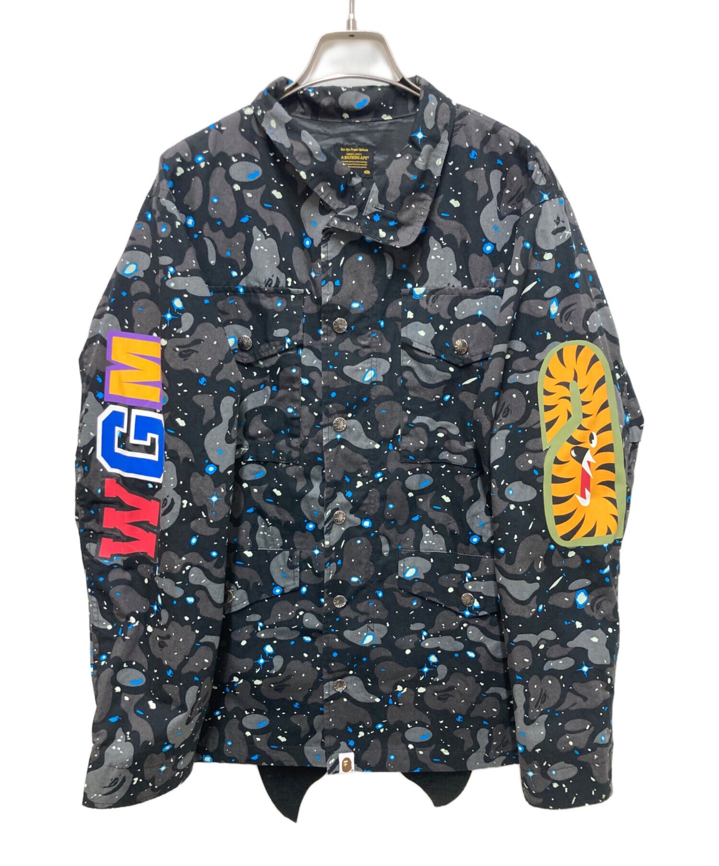 [Pre-owned] A BATHING APE SPACE CAMO SHARK M-65 001LJH801019M