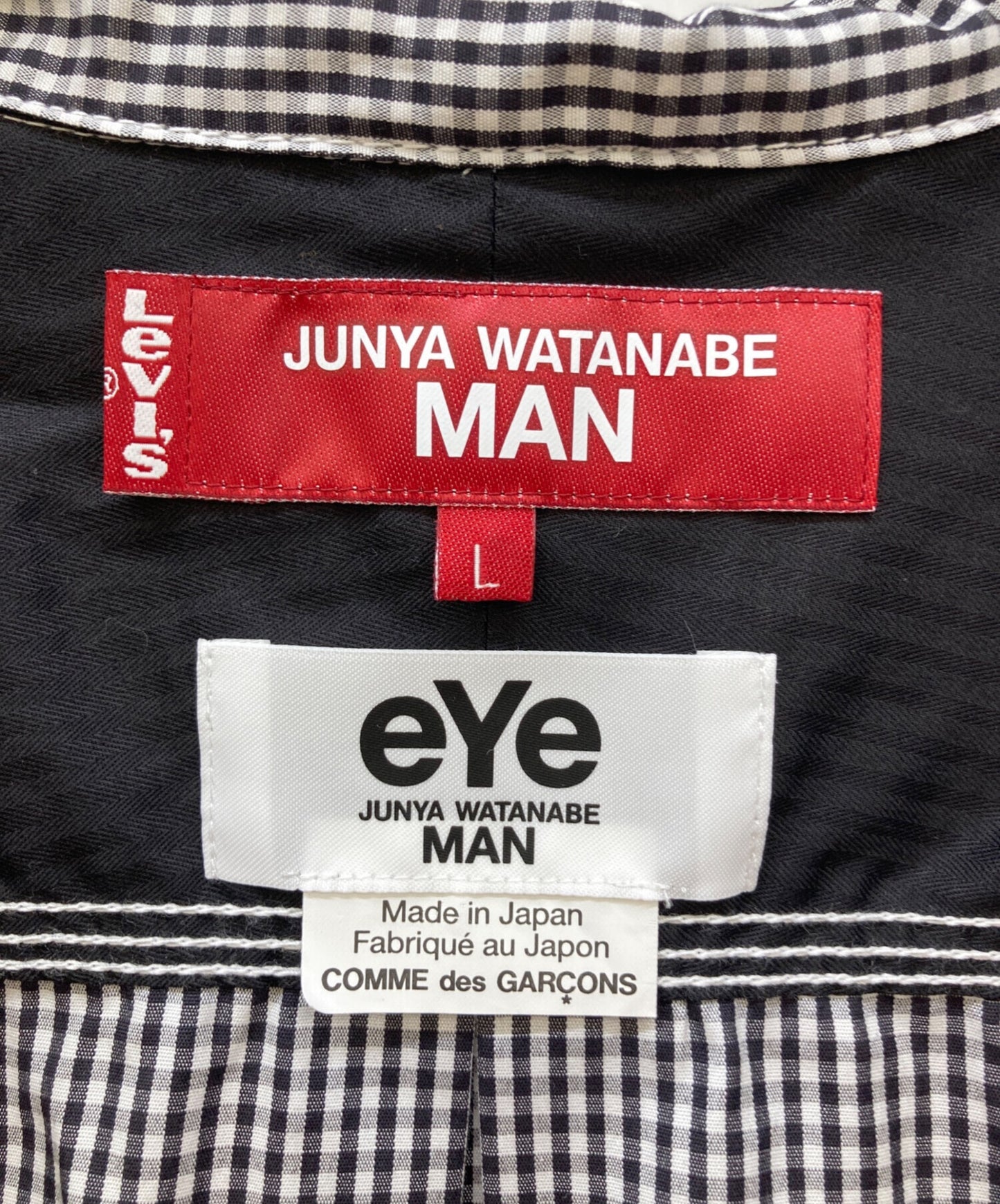 [Pre-owned] eYe COMME des GARCONS JUNYAWATANABE MAN Cotton Check Shirt WM-B906/AD2023