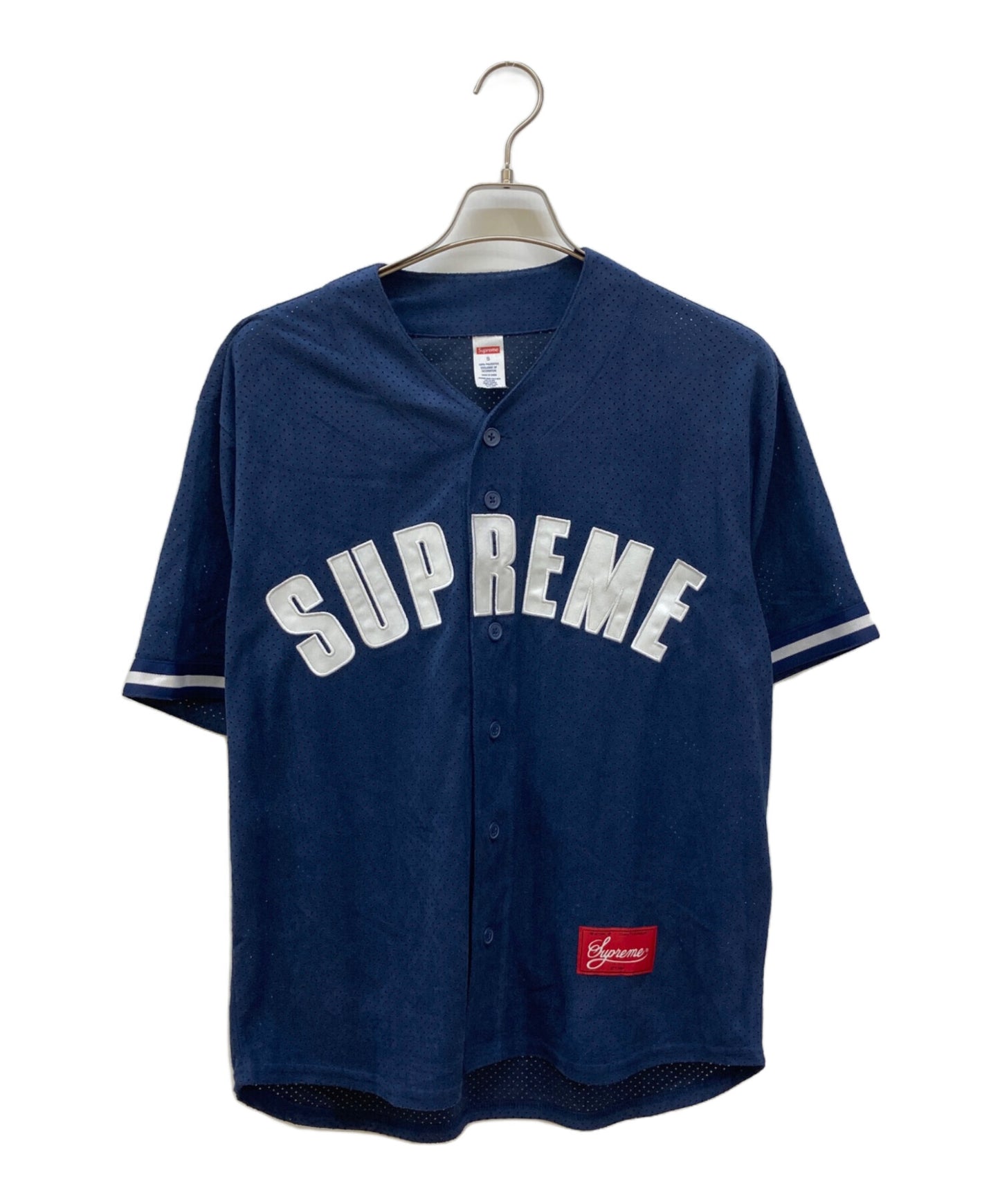 [Pre-owned] SUPREME Ultrasuede Mesh Baseball Jersey