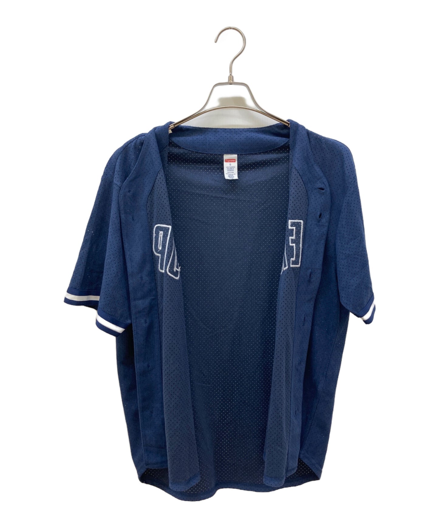 [Pre-owned] SUPREME Ultrasuede Mesh Baseball Jersey