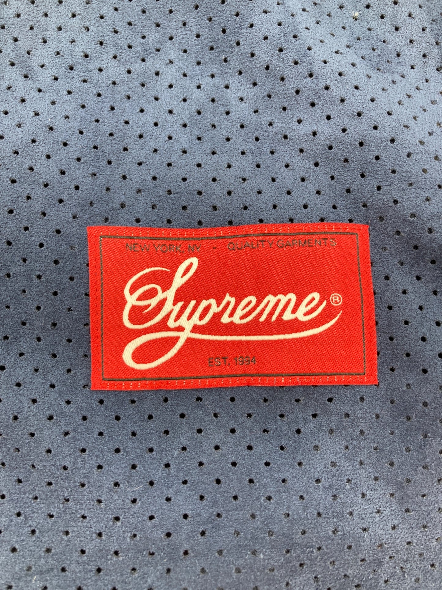 [Pre-owned] SUPREME Ultrasuede Mesh Baseball Jersey