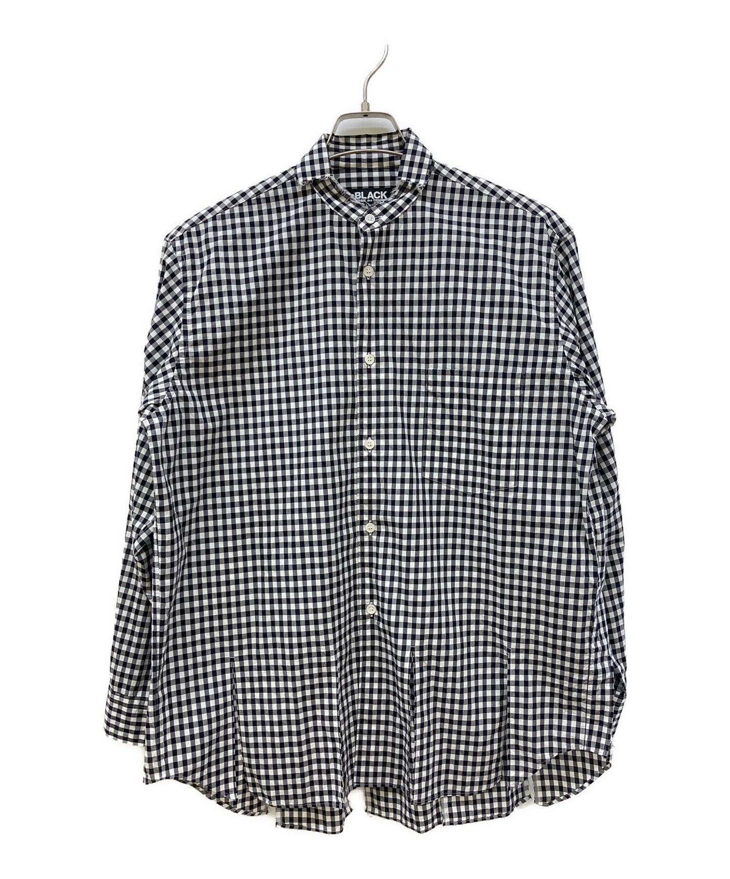 [Pre-owned] BLACK COMME des GARCONS gingham check shirt 1M-B026/AD2023
