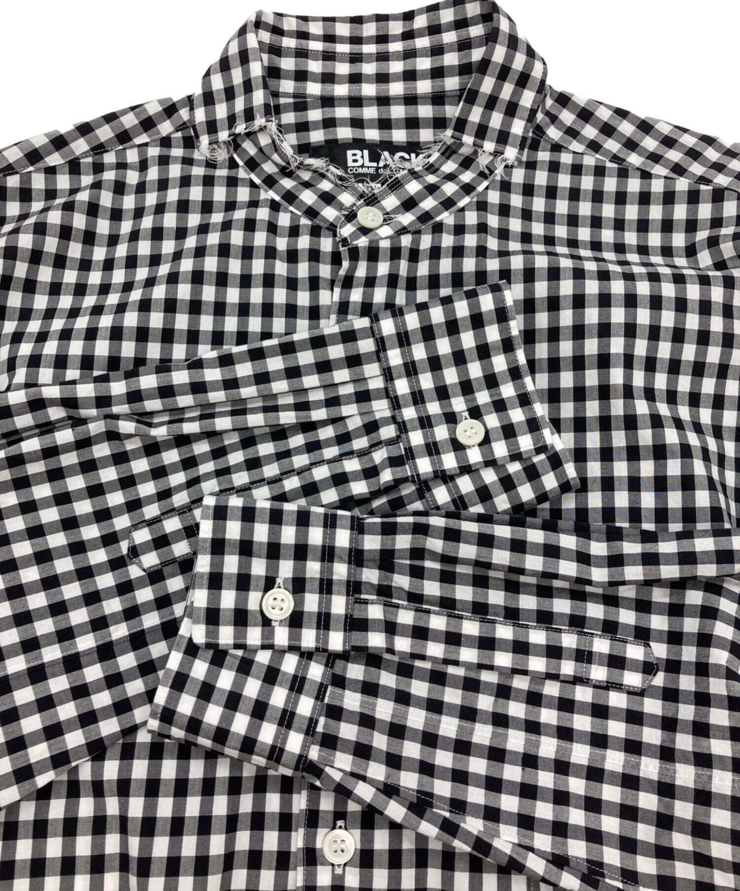 [Pre-owned] BLACK COMME des GARCONS gingham check shirt 1M-B026/AD2023