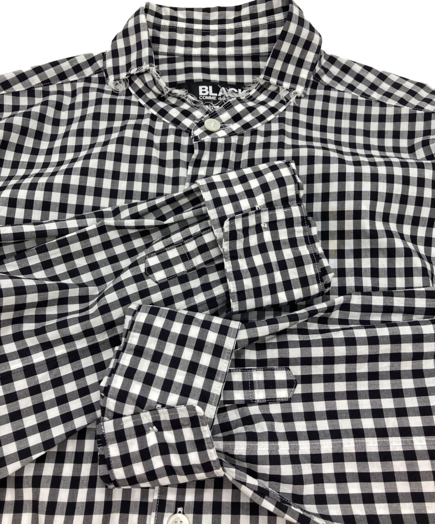 [Pre-owned] BLACK COMME des GARCONS gingham check shirt 1M-B026/AD2023
