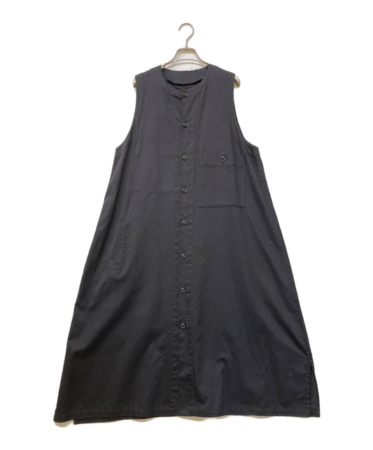 [Pre-owned] Y's Sleeveless dress / YOHJI YAMAMOTO / Yohji Yamamoto / long length / oversized / front pockets / slit / sleeveless / mode / designer / domestique / monotone / MADE I JAPAN / made in Japan / spring / summer YZ-D85-002