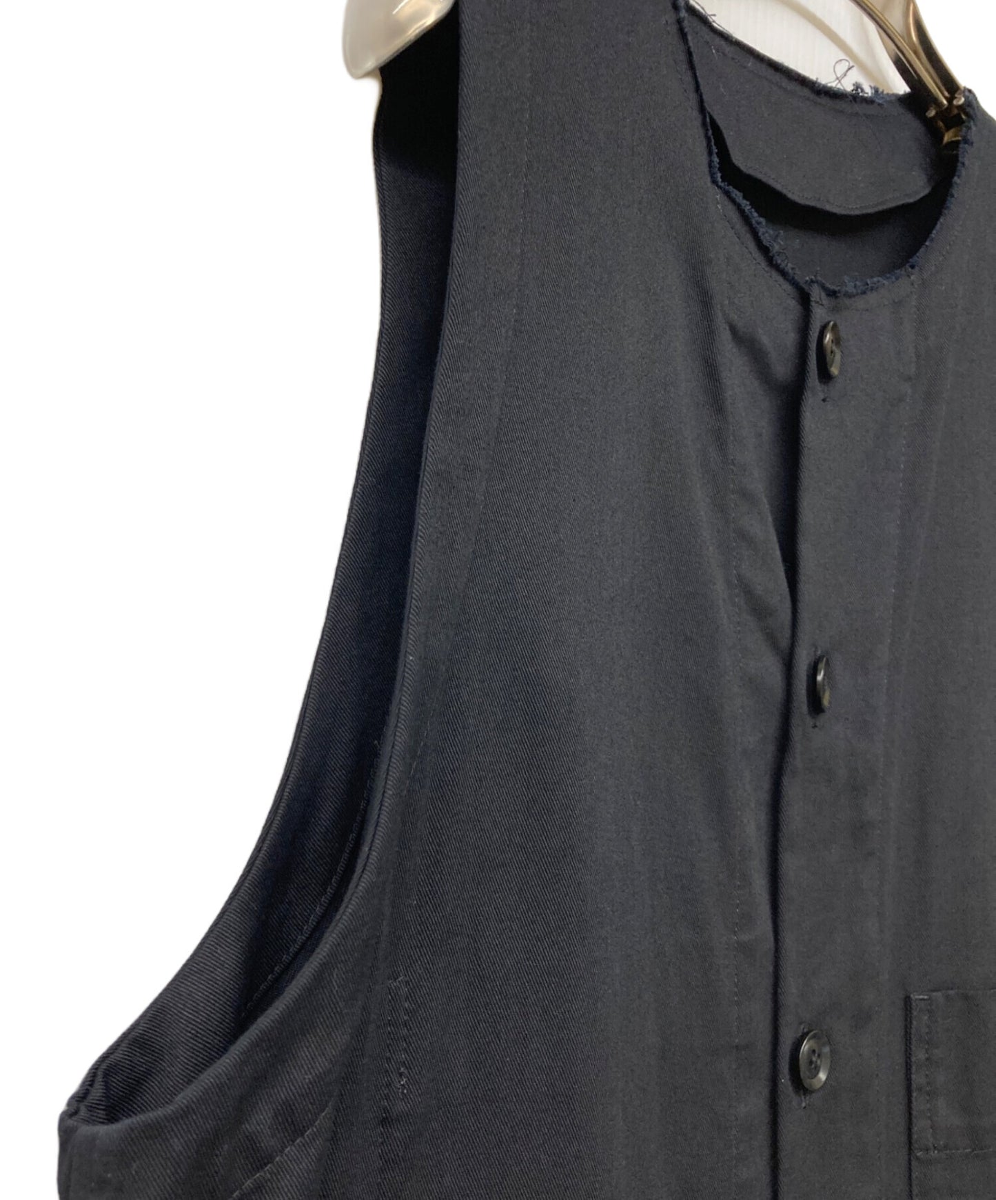 [Pre-owned] Y's Sleeveless dress / YOHJI YAMAMOTO / Yohji Yamamoto / long length / oversized / front pockets / slit / sleeveless / mode / designer / domestique / monotone / MADE I JAPAN / made in Japan / spring / summer YZ-D85-002