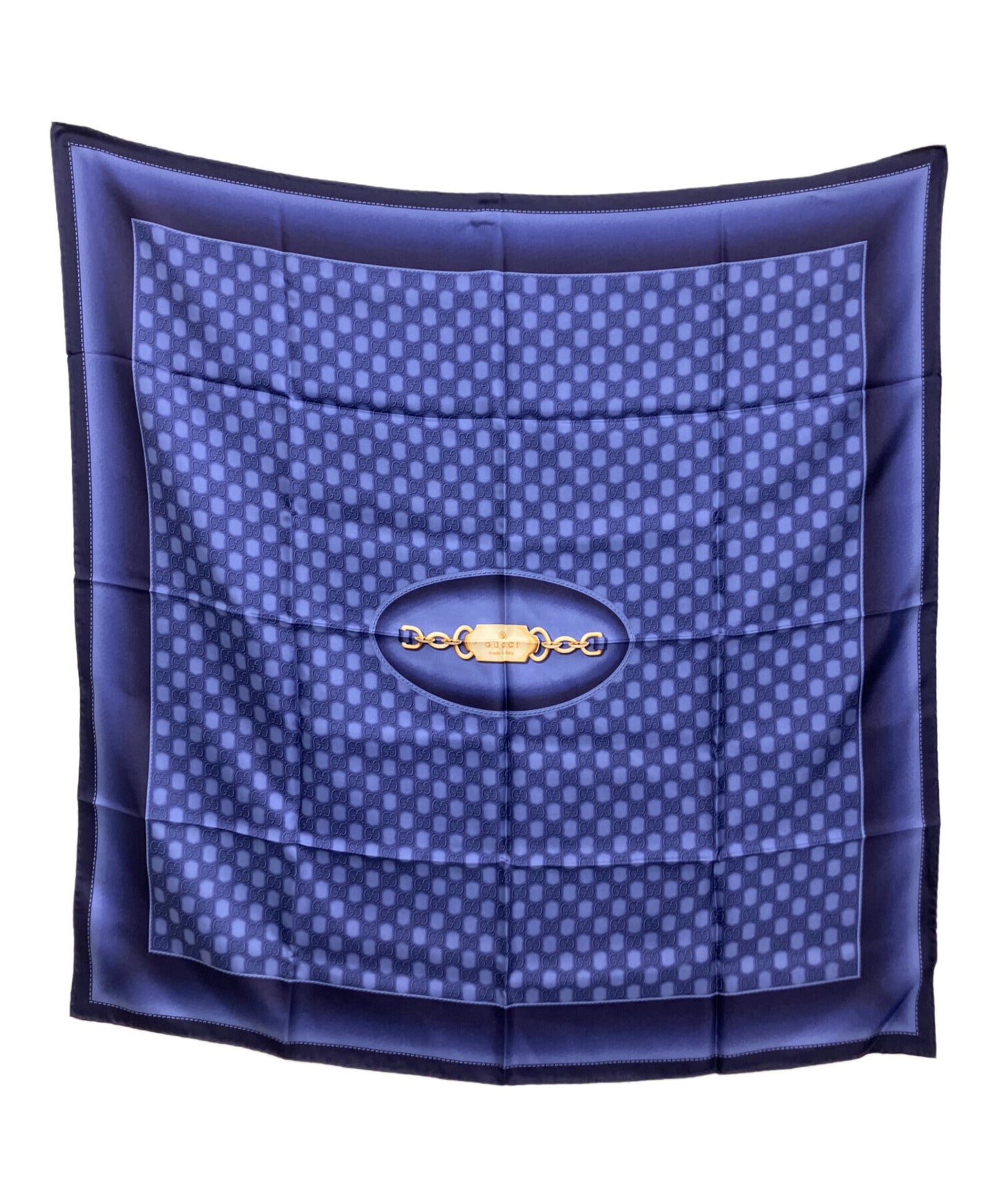 [Pre-owned] GUCCI Large silk scarf with gradient hardware pattern 268649