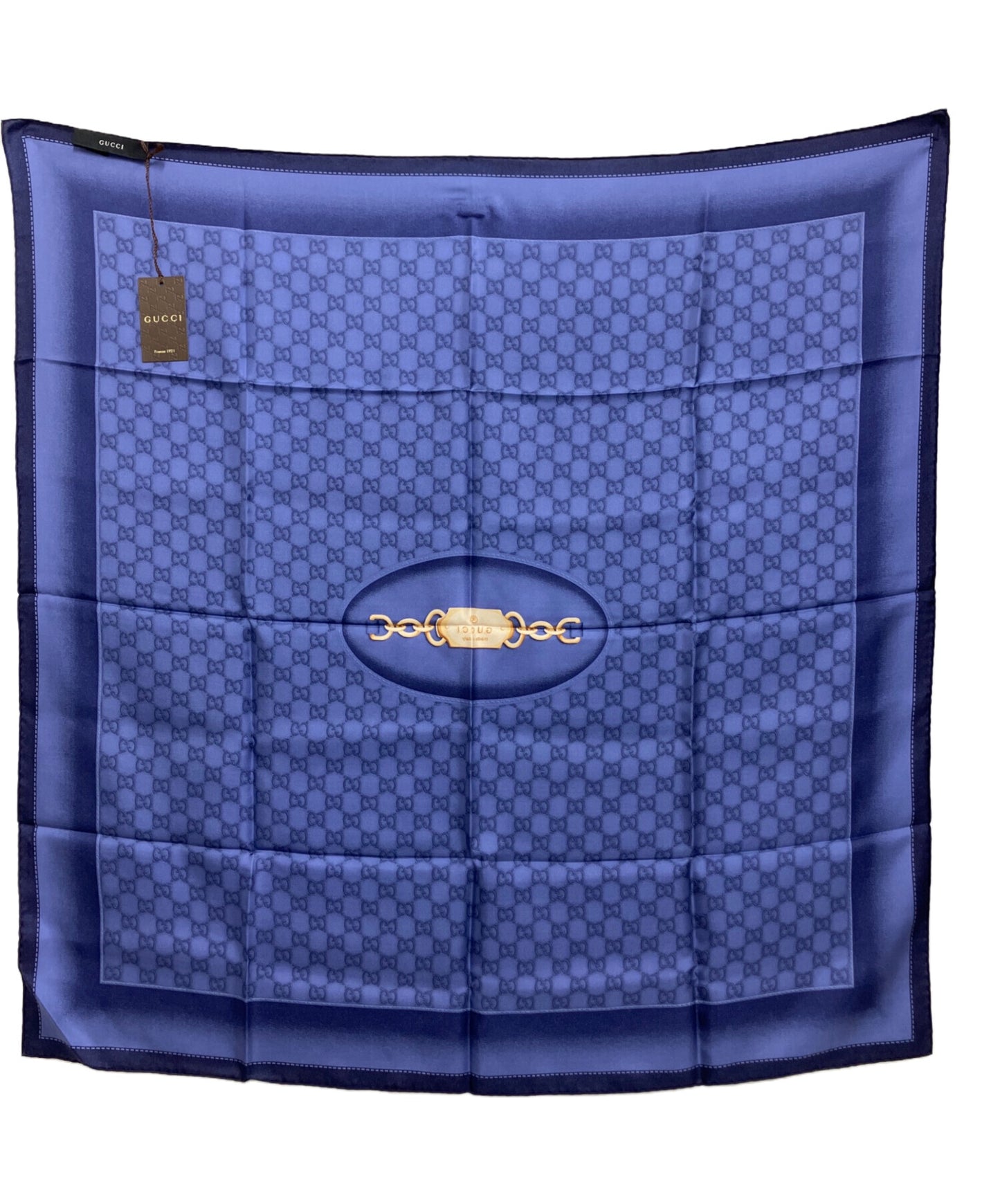 [Pre-owned] GUCCI Large silk scarf with gradient hardware pattern 268649