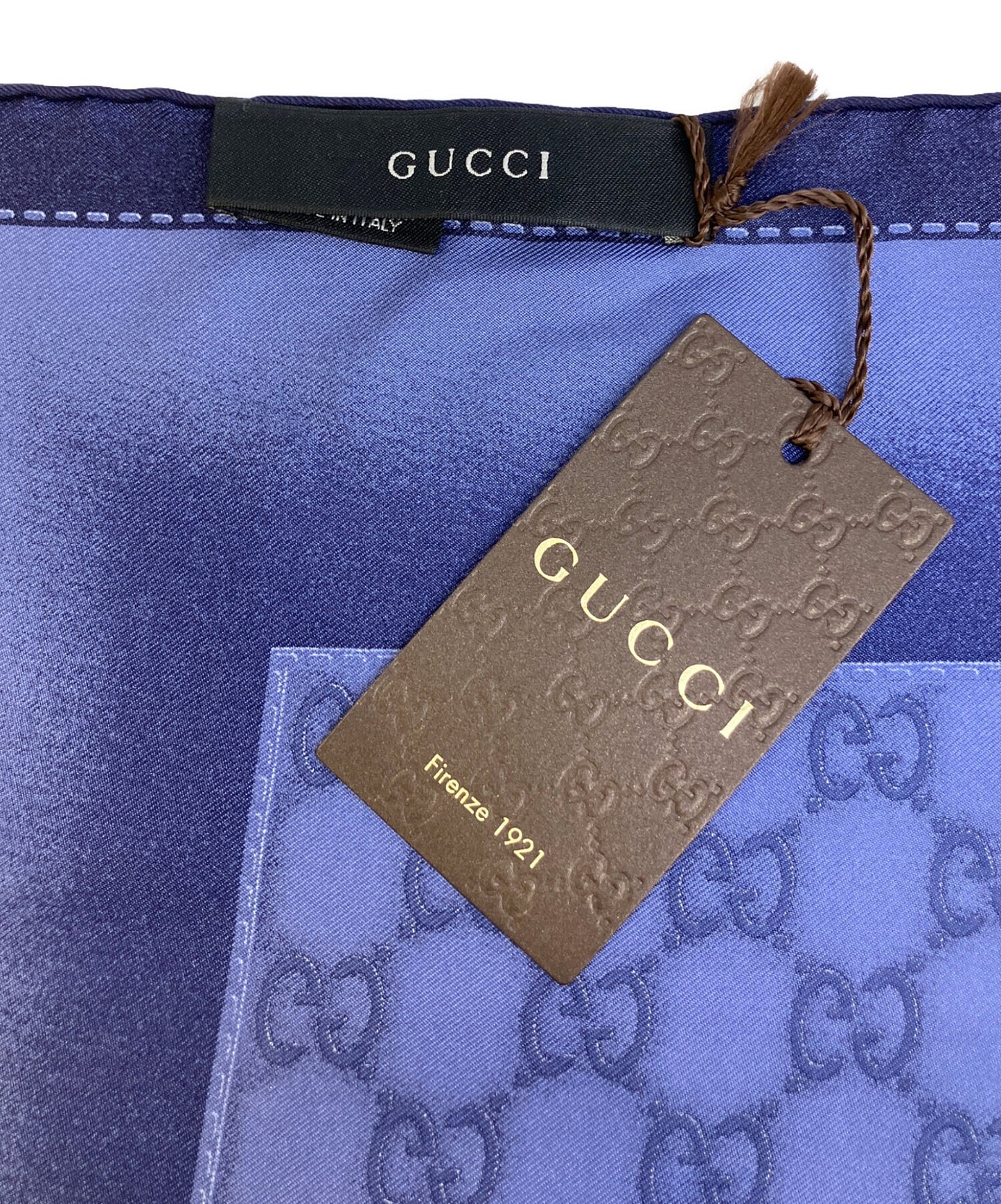 [Pre-owned] GUCCI Large silk scarf with gradient hardware pattern 268649