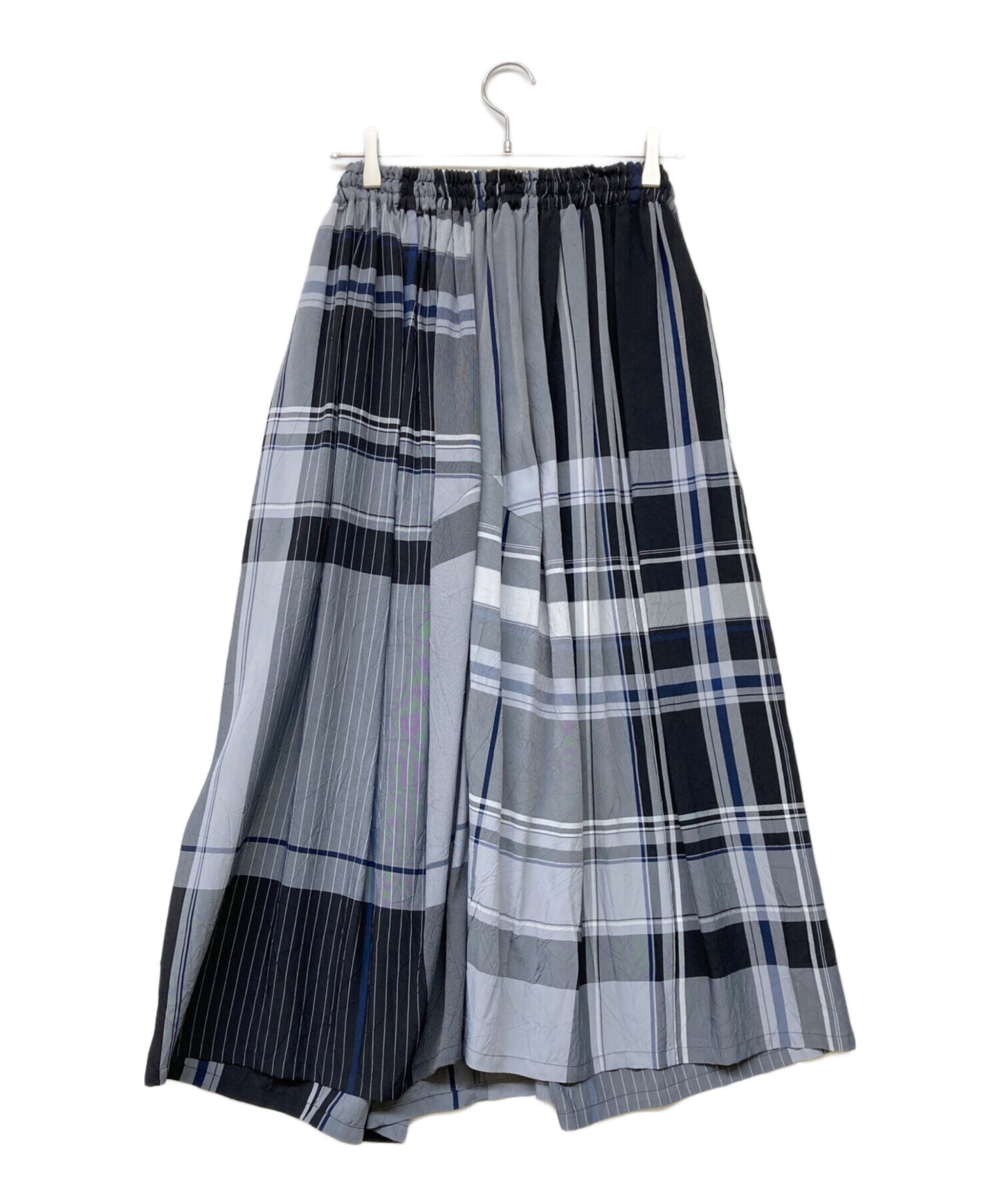 [Pre-owned] Y's RAYON WRINKLED PLAID SKIRT YR-S22-226