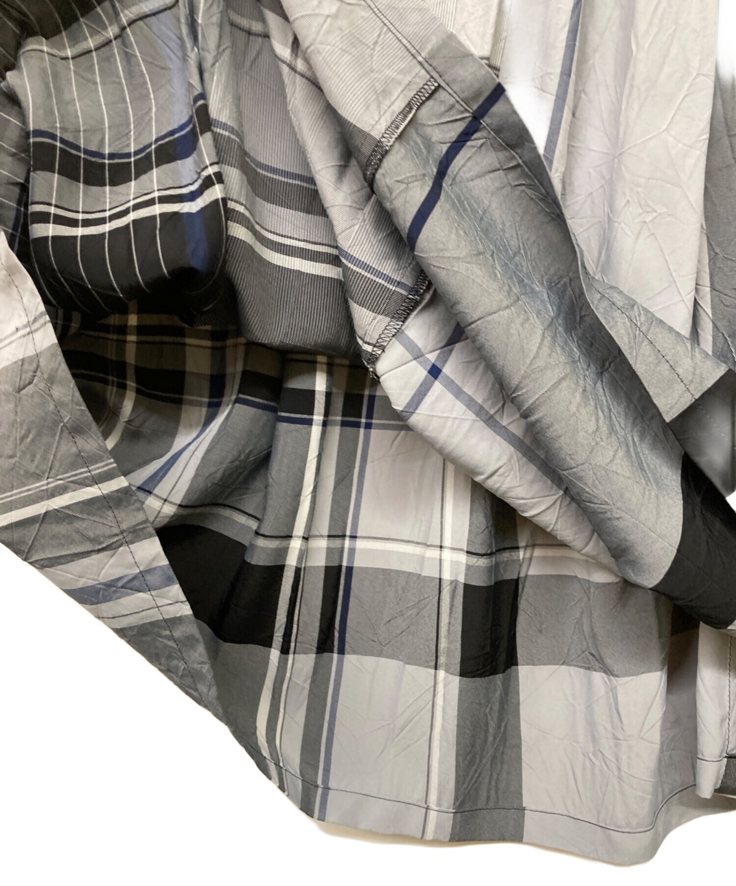 [Pre-owned] Y's RAYON WRINKLED PLAID SKIRT YR-S22-226