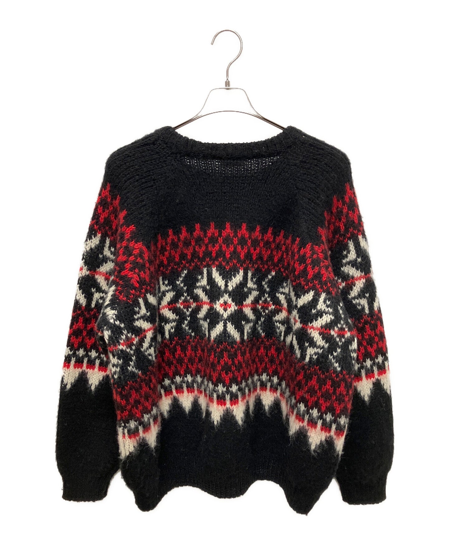 [Pre-owned] CELINE 22AW Eddy Period Fair Isle Boxy Logo Knit/Knit Pullover/Oversized Knit 2AA80628S
