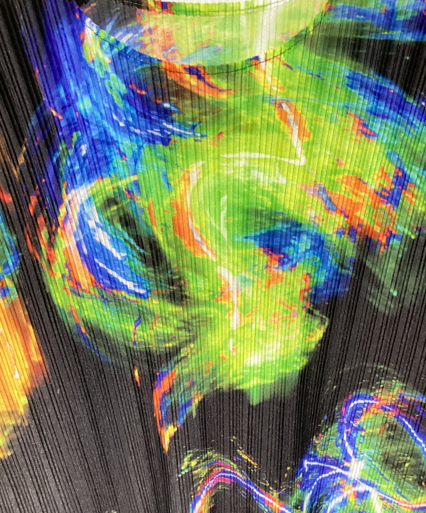 [Pre-owned] PLEATS PLEASE SPECTRUM RIB/Dolman sleeve blouse PP43FK342