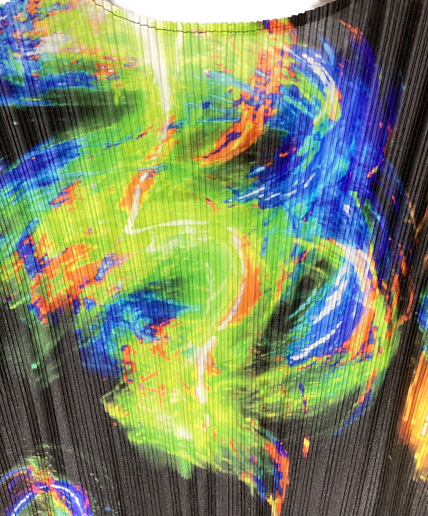 [Pre-owned] PLEATS PLEASE SPECTRUM RIB/Dolman sleeve blouse PP43FK342