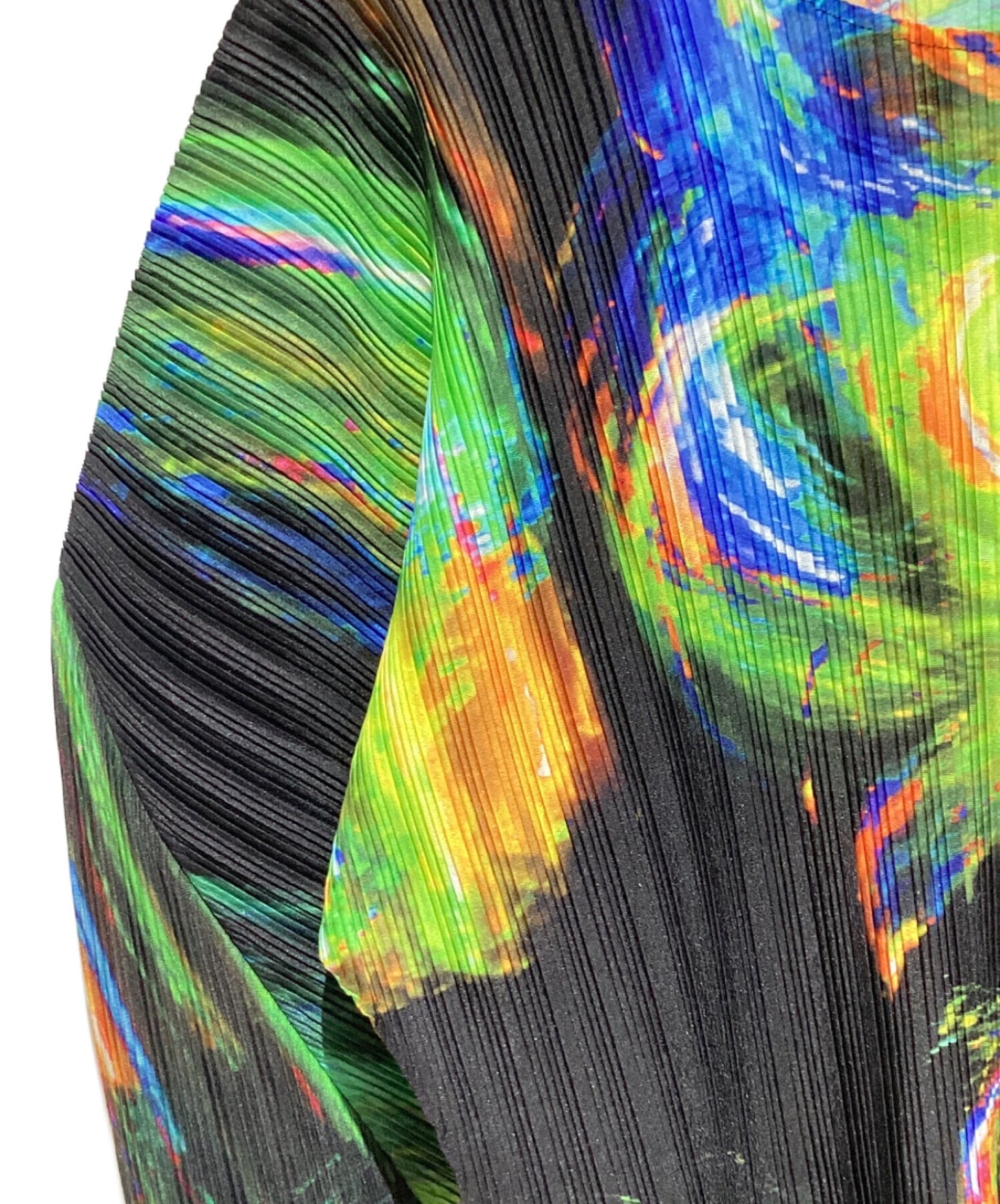 [Pre-owned] PLEATS PLEASE SPECTRUM RIB/Dolman sleeve blouse PP43FK342