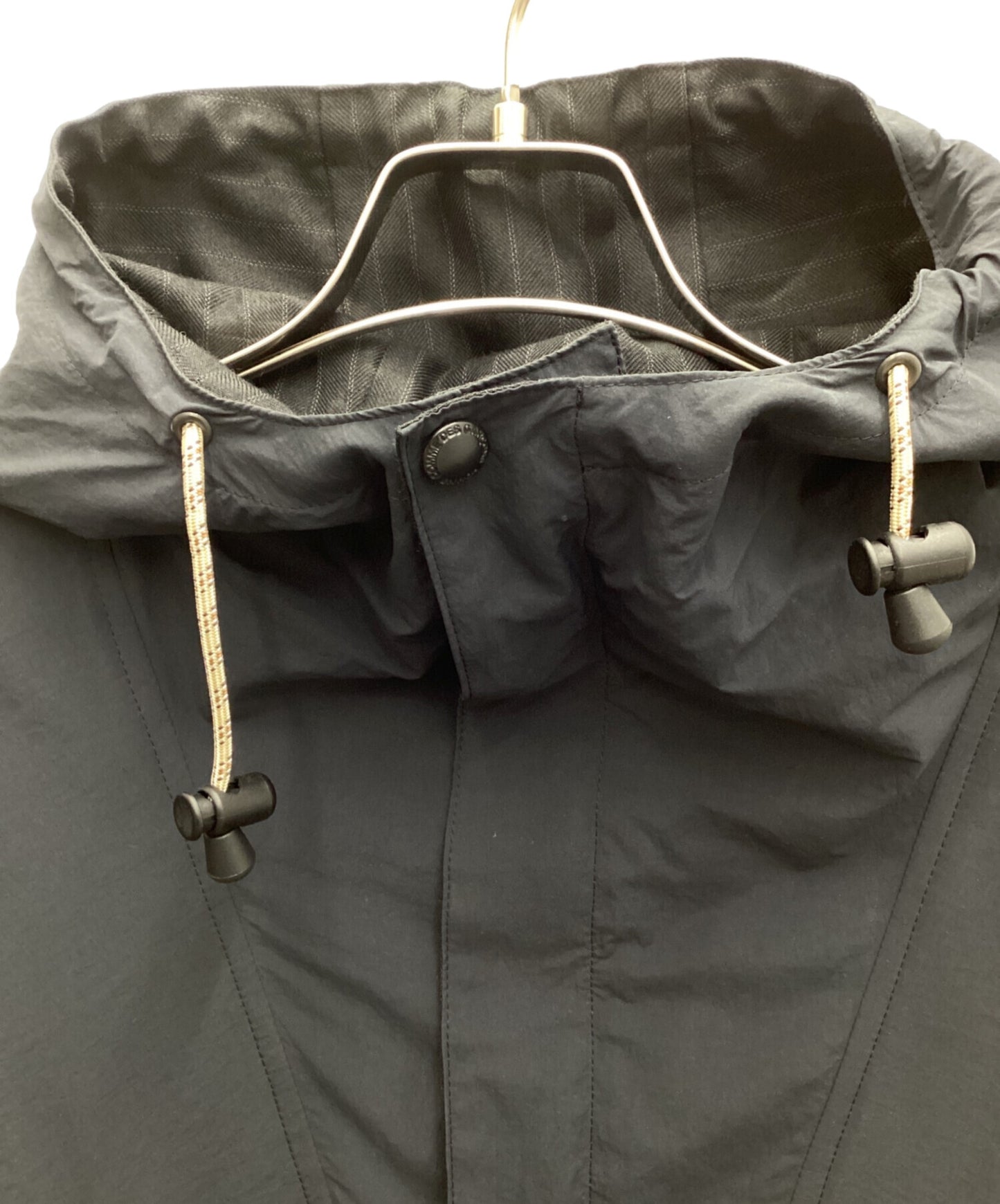 [Pre-owned] COMME des GARCONS HOMME Ester Ramie Herringbone and Nylon Asser Anorak Parka HM-J004