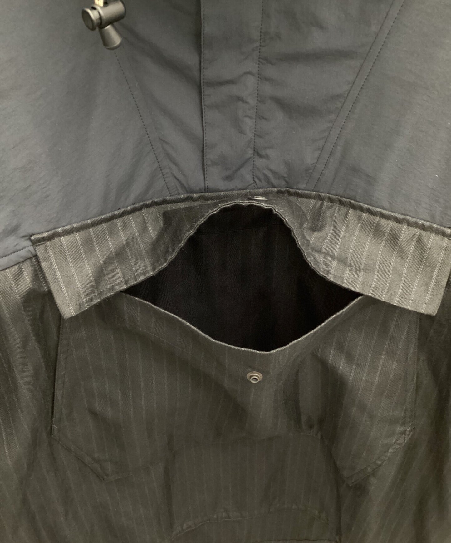 [Pre-owned] COMME des GARCONS HOMME Ester Ramie Herringbone and Nylon Asser Anorak Parka HM-J004