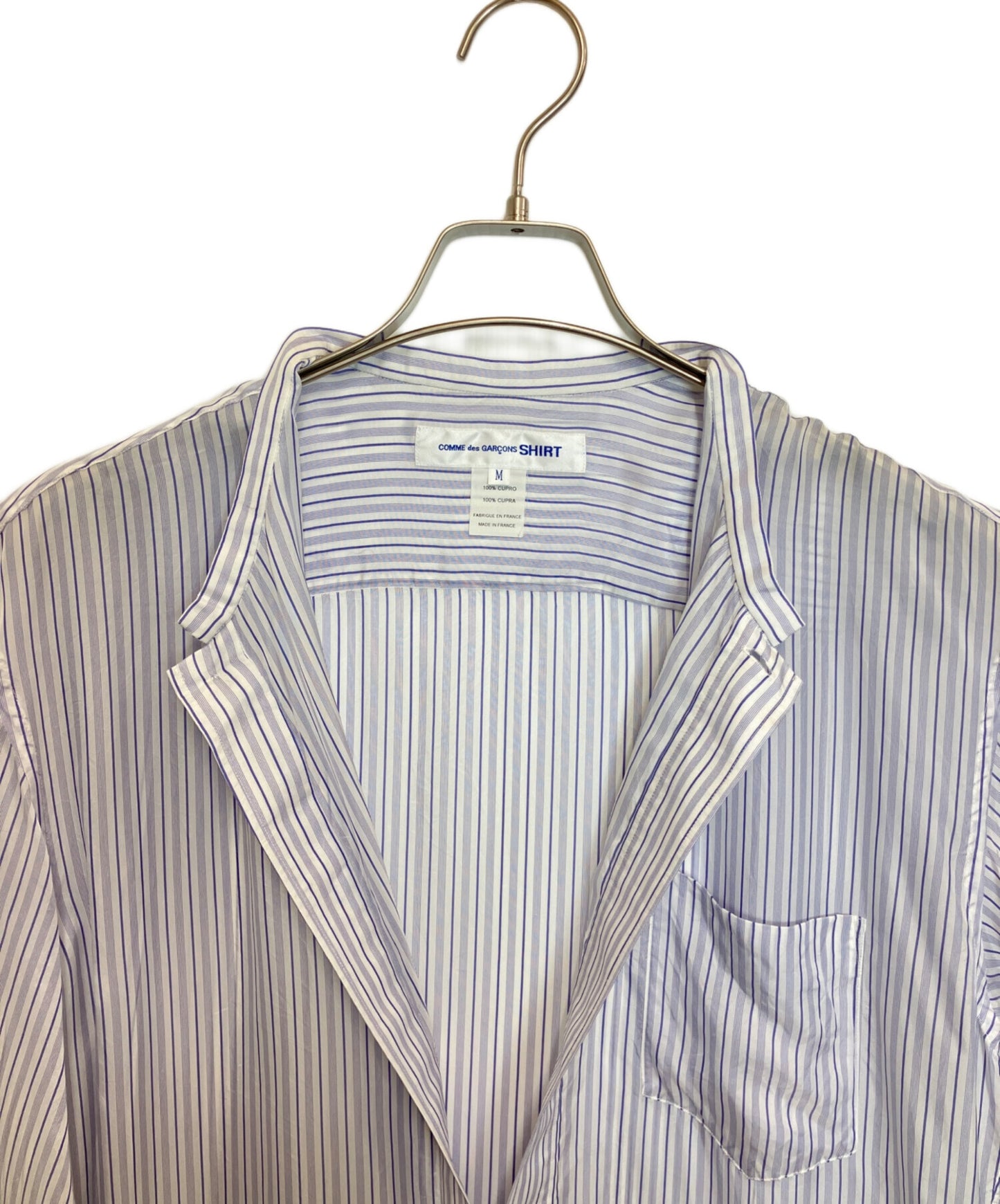 [Pre-owned] COMME des GARCONS SHIRT No collar pullover stripe shirt S27048