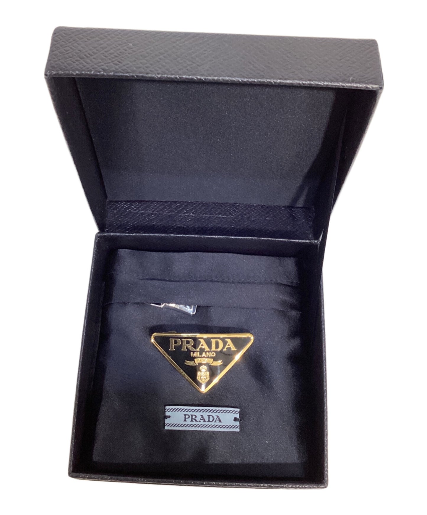 [Pre-owned] PRADA Barrette / Triangle Logo Hair Clip / Hair Clip 1IF050