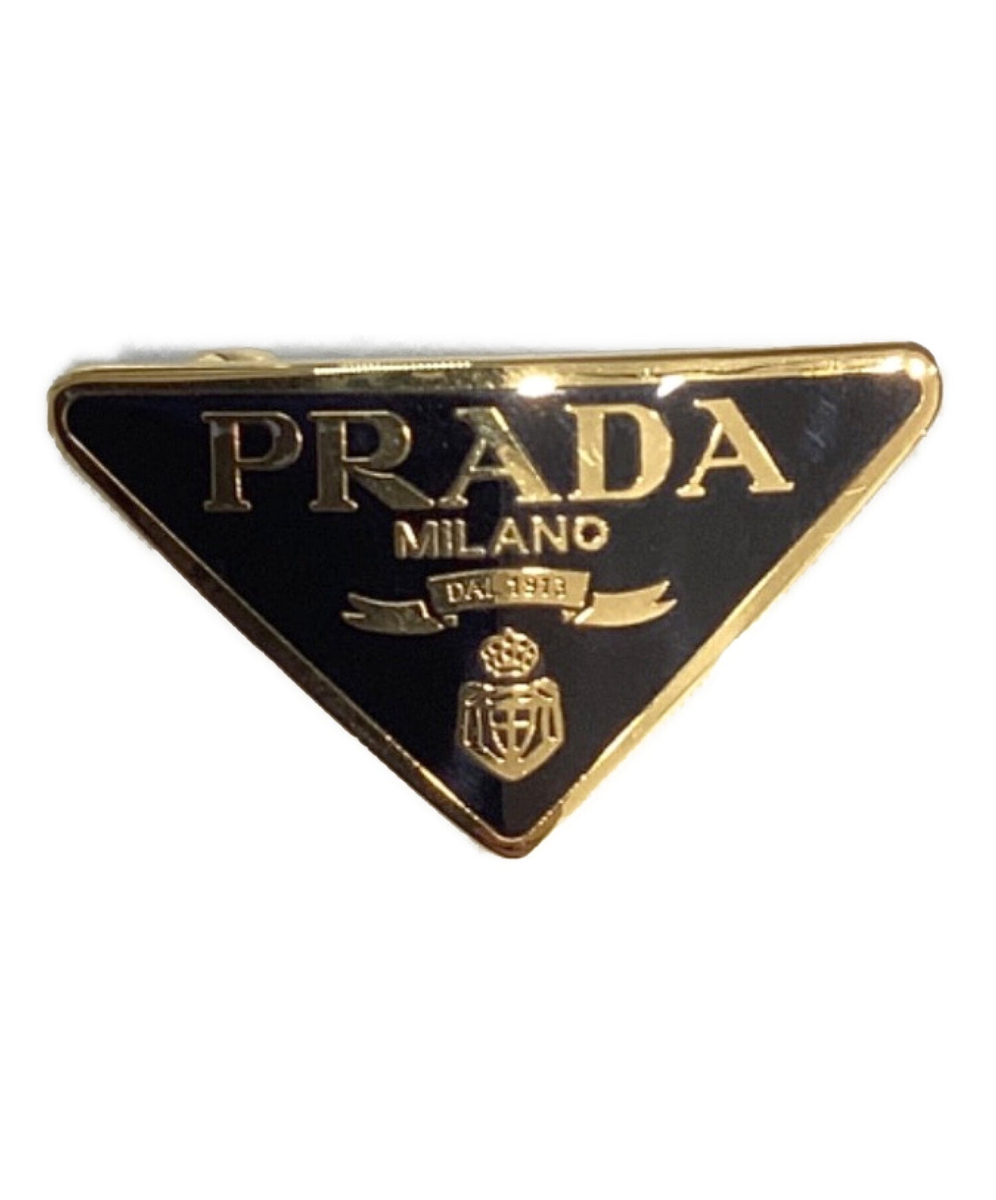 [Pre-owned] PRADA Barrette / Triangle Logo Hair Clip / Hair Clip 1IF050
