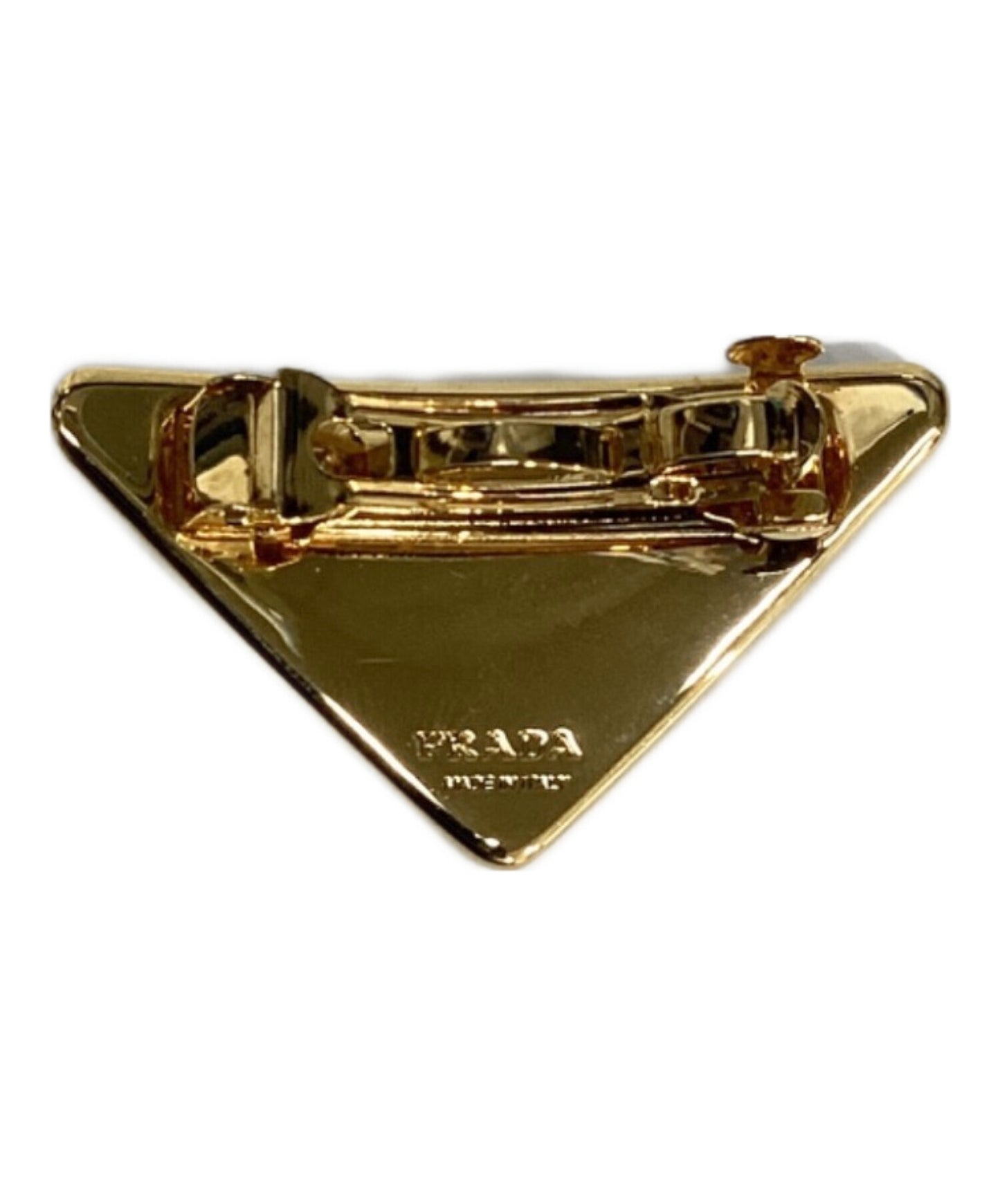 [Pre-owned] PRADA Barrette / Triangle Logo Hair Clip / Hair Clip 1IF050