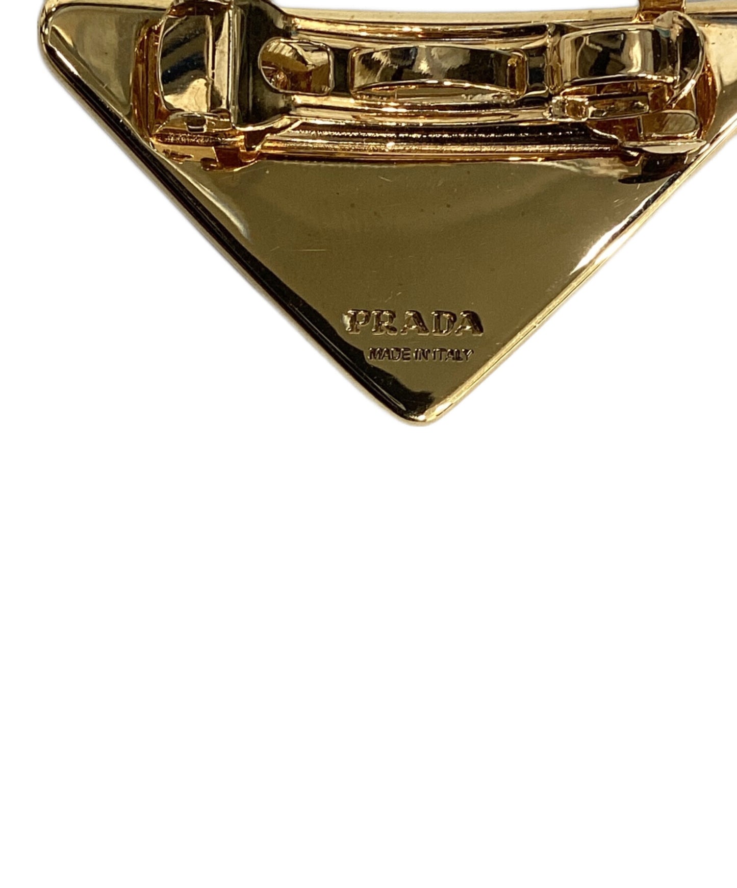 [Pre-owned] PRADA Barrette / Triangle Logo Hair Clip / Hair Clip 1IF050