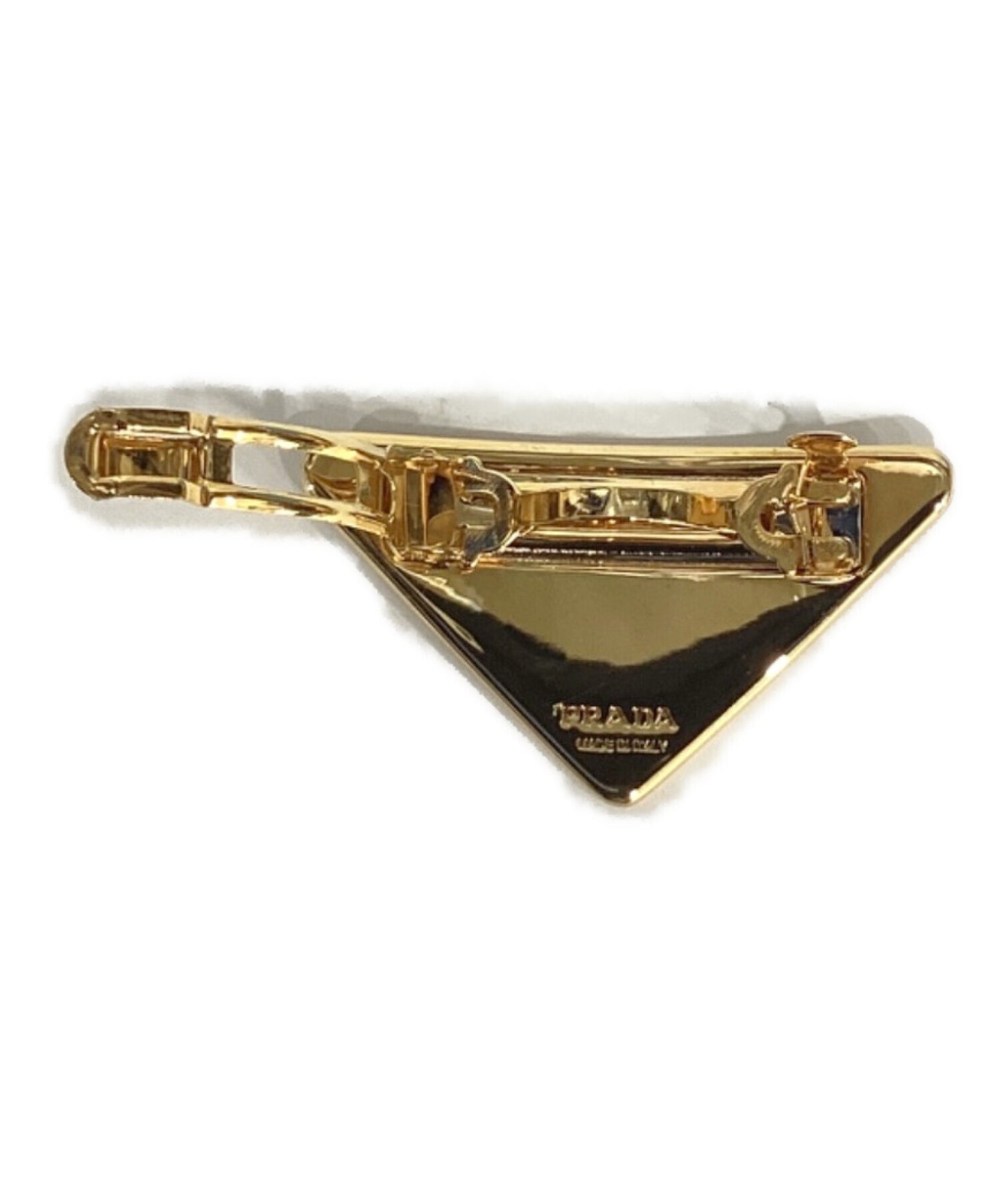 [Pre-owned] PRADA Barrette / Triangle Logo Hair Clip / Hair Clip 1IF050