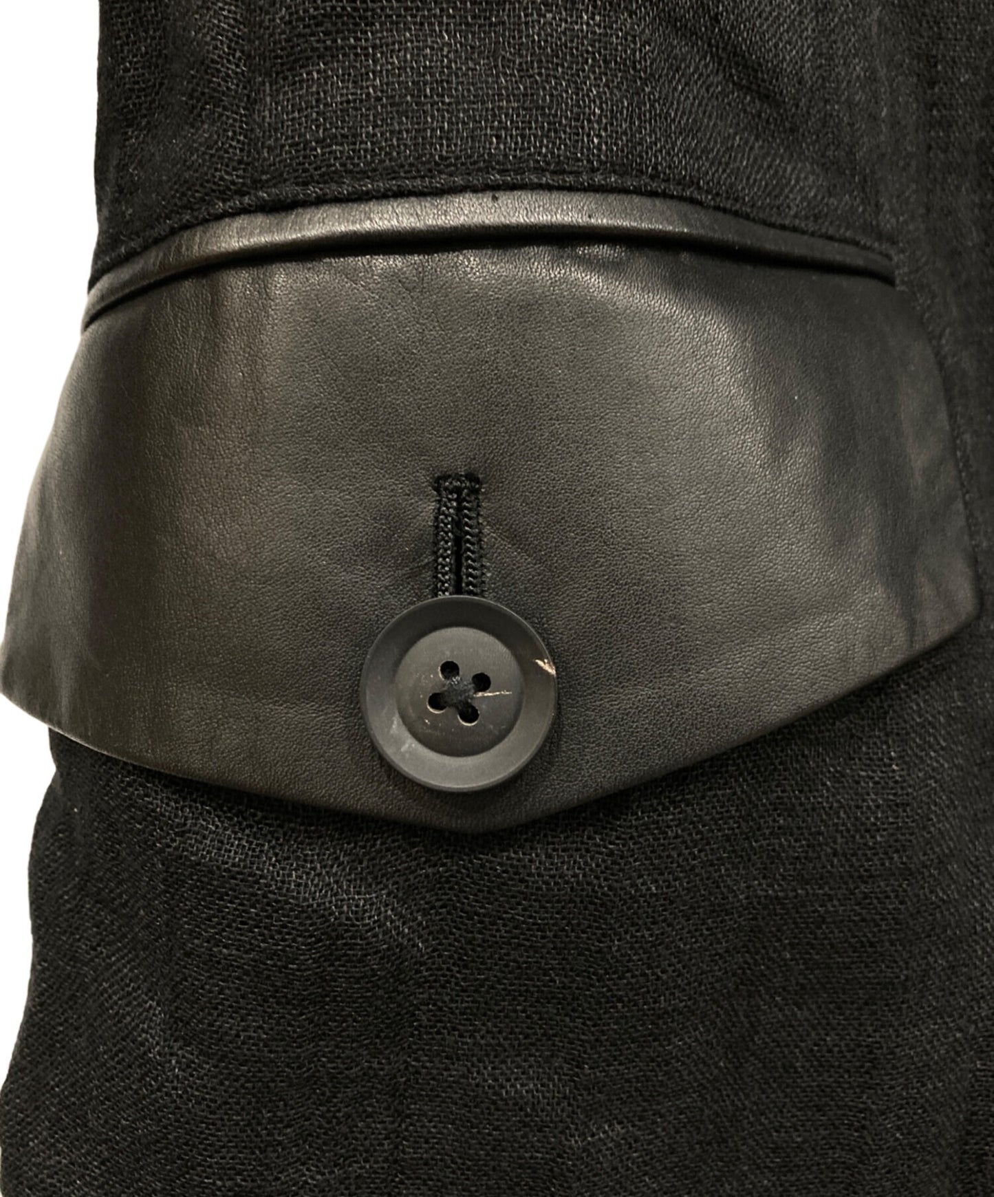 [Pre-owned] Yohji Yamamoto pour homme Tab-fastening peaked leather JKT HZ-J19-804