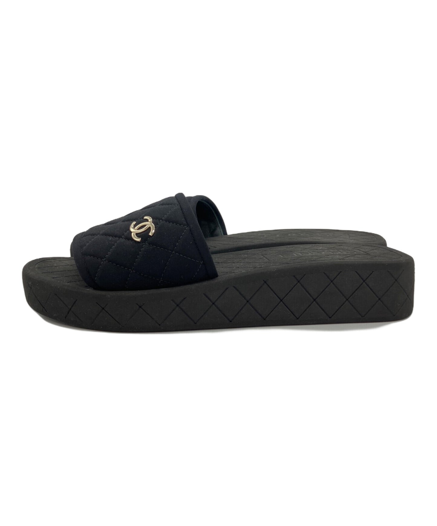 [Pre-owned] CHANEL Coco mark slide sandal T G40144