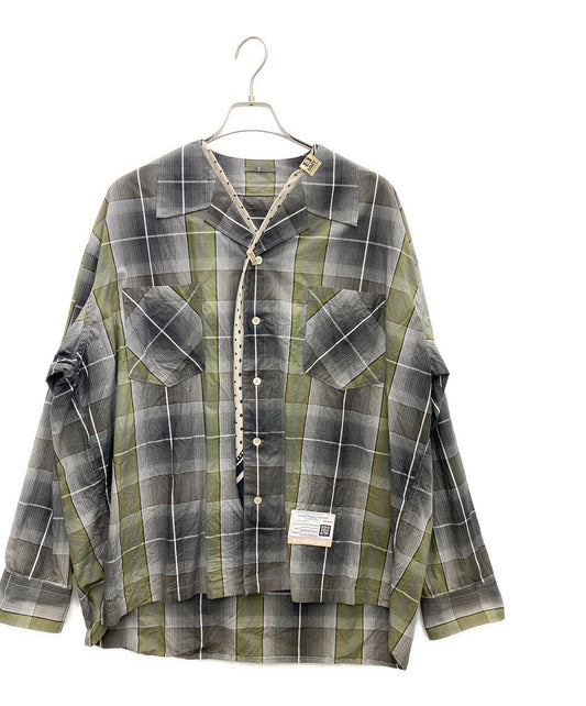[Pre-owned] Maison MIHARA YASUHIRO Scarf Detail Check Shirt A08SH071