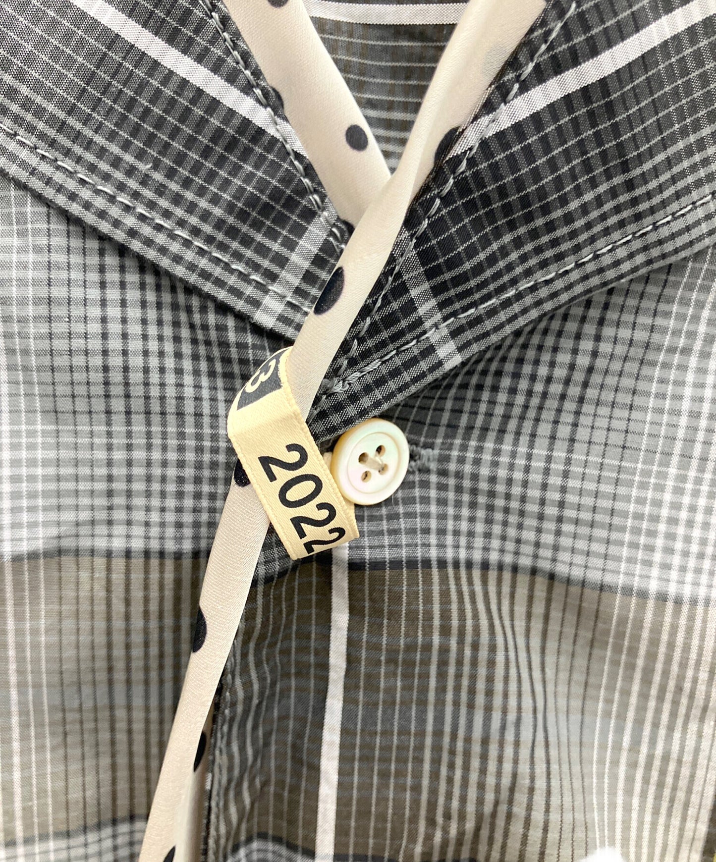 [Pre-owned] Maison MIHARA YASUHIRO Scarf Detail Check Shirt A08SH071