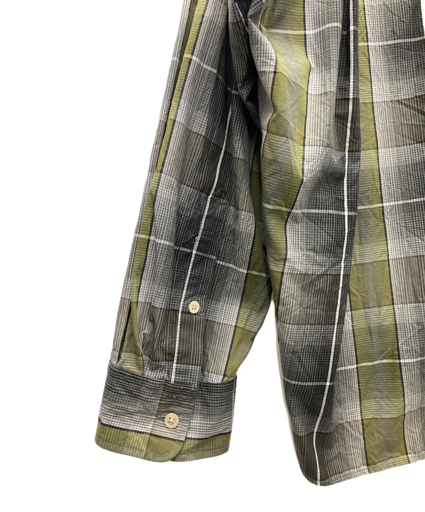 [Pre-owned] Maison MIHARA YASUHIRO Scarf Detail Check Shirt A08SH071