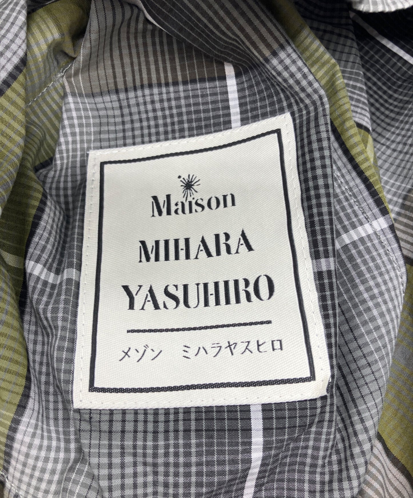 [Pre-owned] Maison MIHARA YASUHIRO Scarf Detail Check Shirt A08SH071