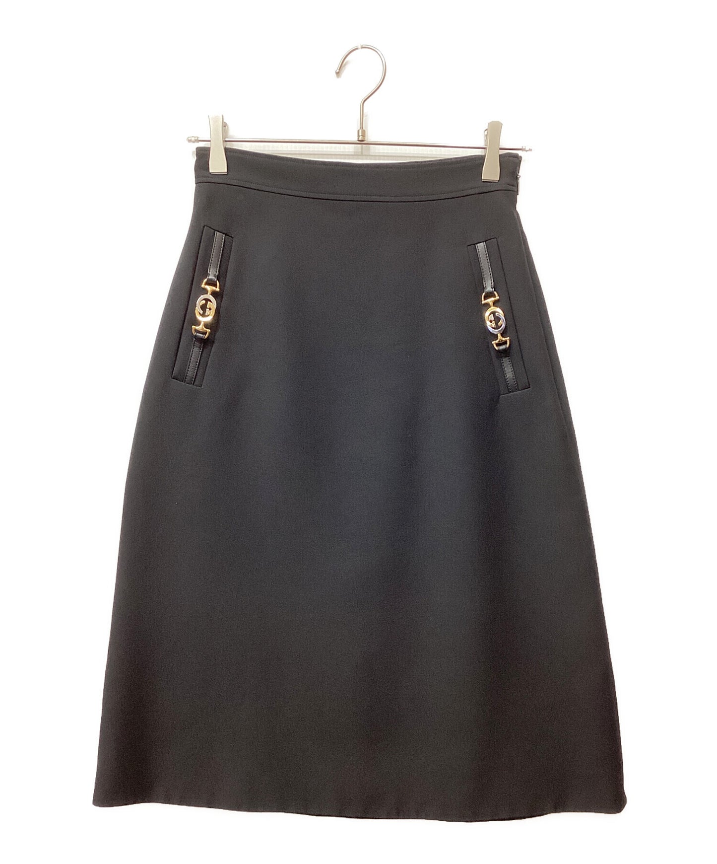 [Pre-owned] GUCCI Interlocking Silk Wool Skirt 603337