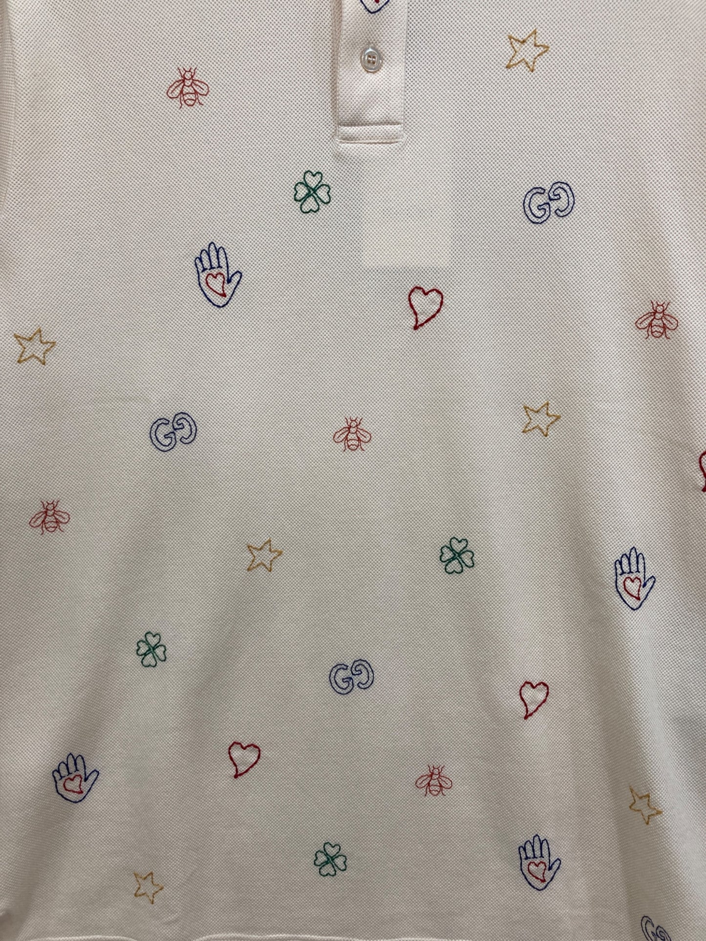 [Pre-owned] GUCCI Embroidery short sleeve polo shirt 625320