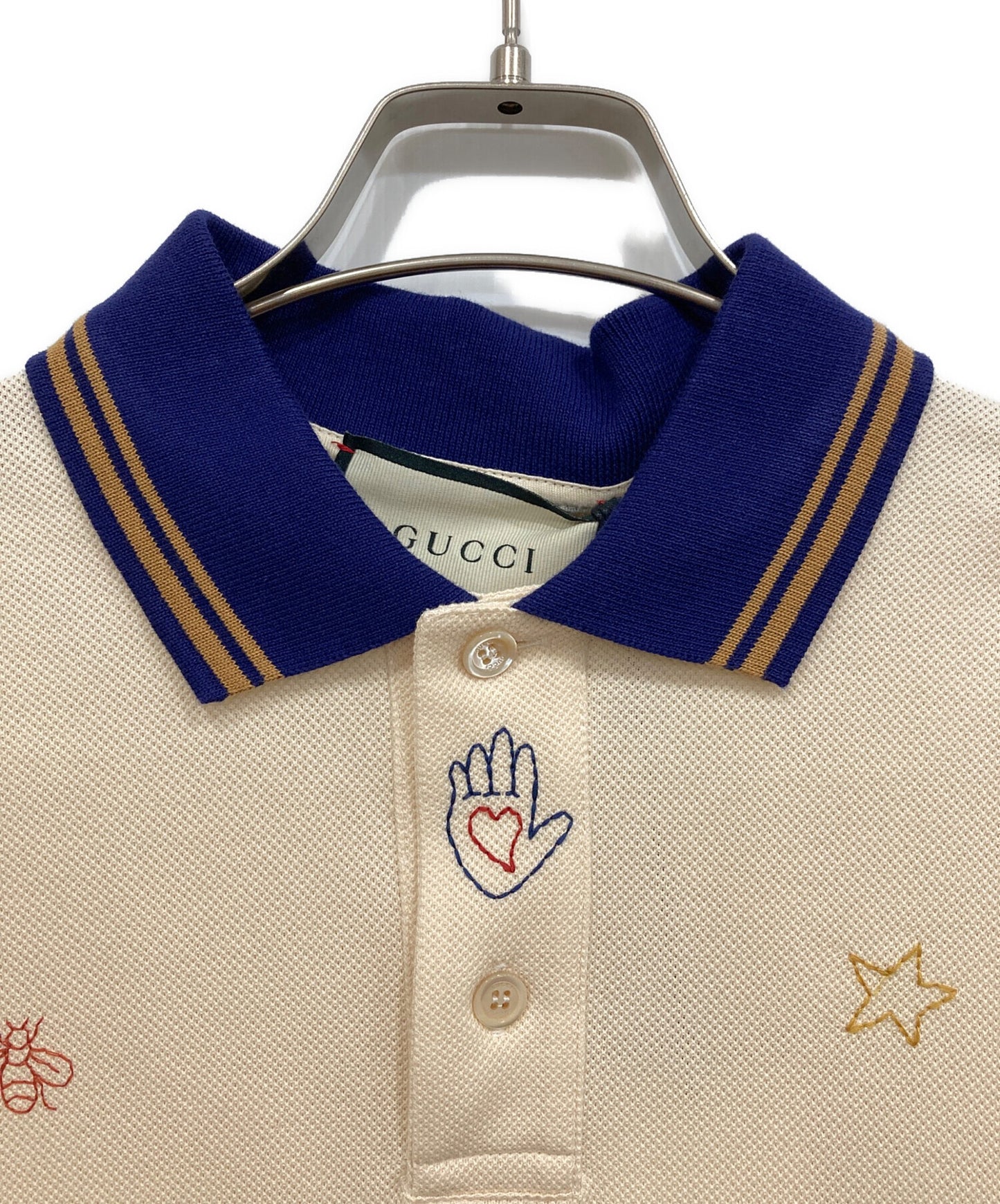 [Pre-owned] GUCCI Embroidery short sleeve polo shirt 625320