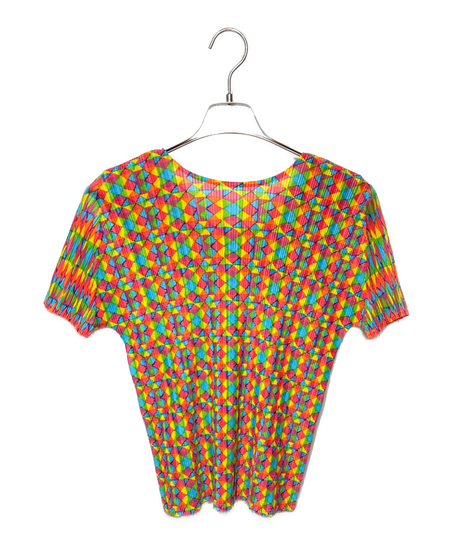 [Pre-owned] PLEATS PLEASE Geometric pattern pleated cut and sewn PP23-FK382