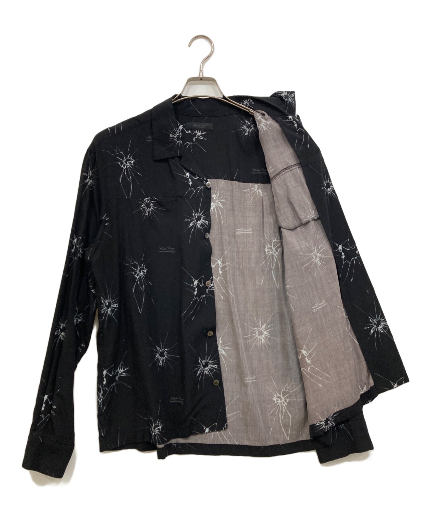 [Pre-owned] UNDERCOVER open collar tencel shirt UCY9401-2