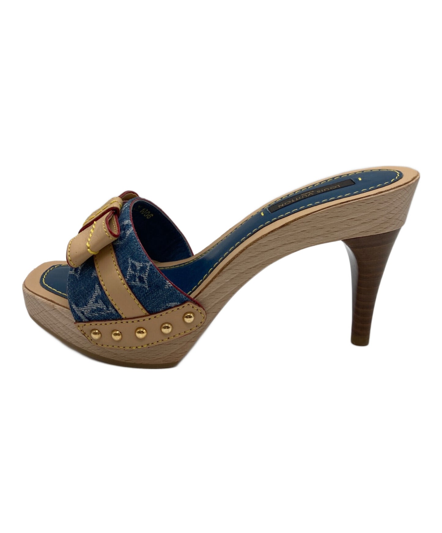 [Pre-owned] LOUIS VUITTON Monogram Denim Mules