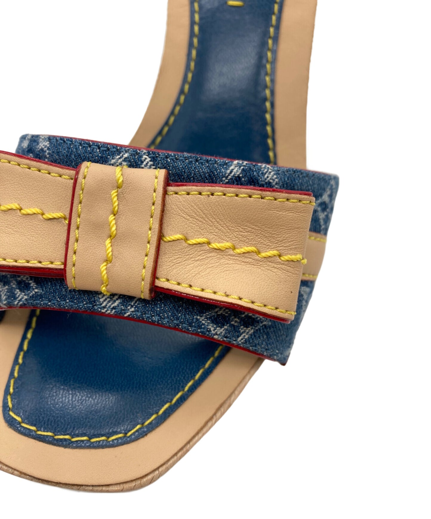 [Pre-owned] LOUIS VUITTON Monogram Denim Mules