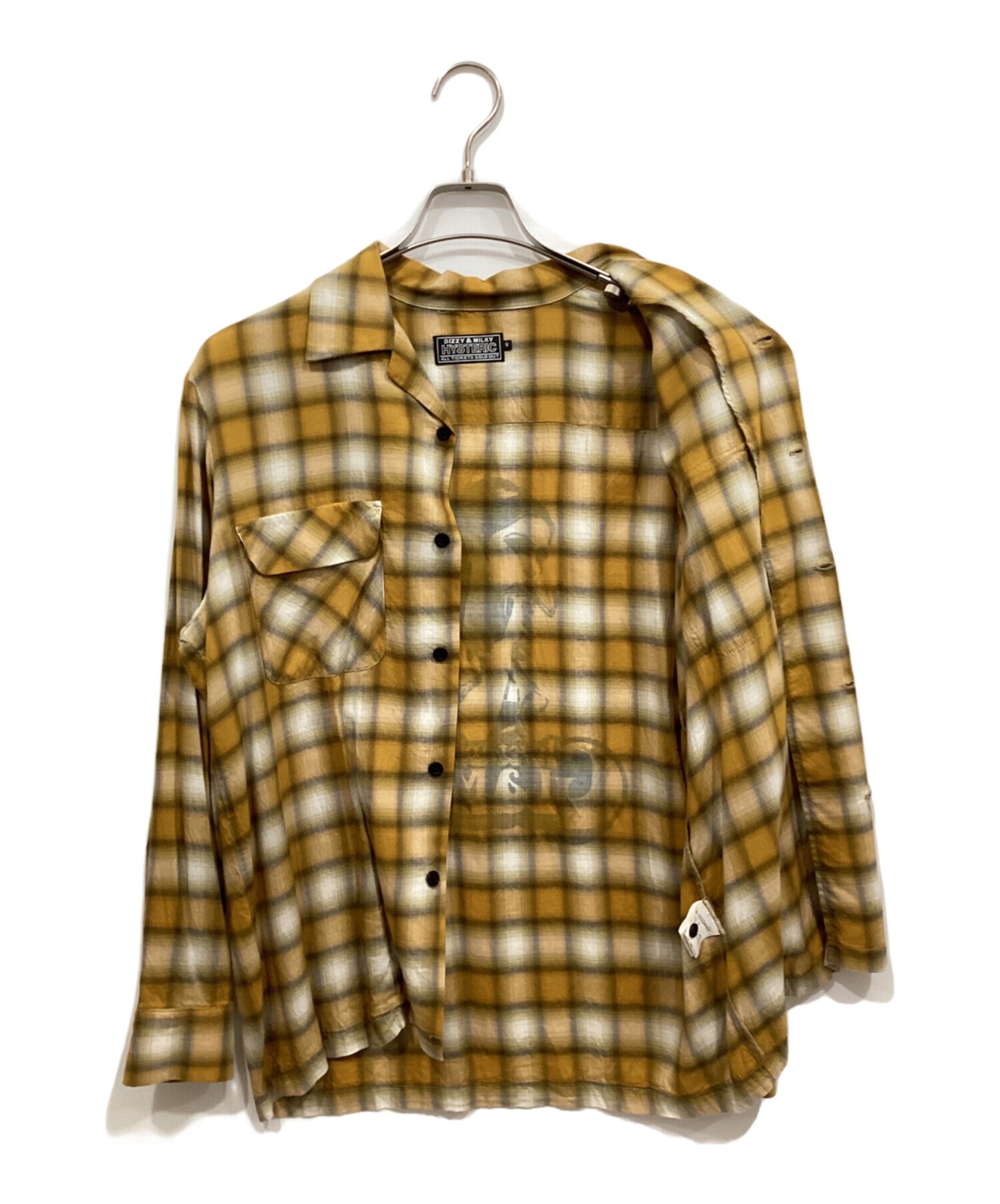 [Pre-owned] Hysteric Glamour SMOKING GIRL open collar shirt 02233AH02