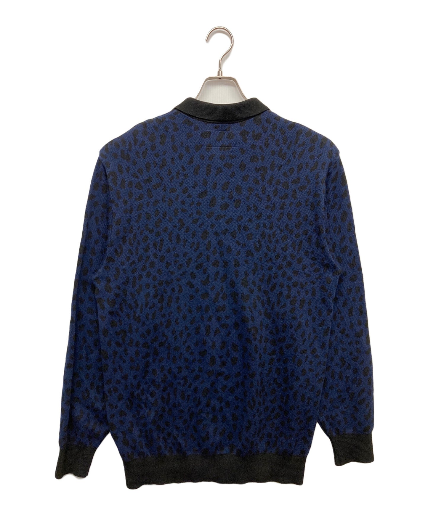 [Pre-owned] WACKO MARIA LEOPARD JACQUARD POLO SHIRT Polo Shirt Long Sleeve Shirt Shirt