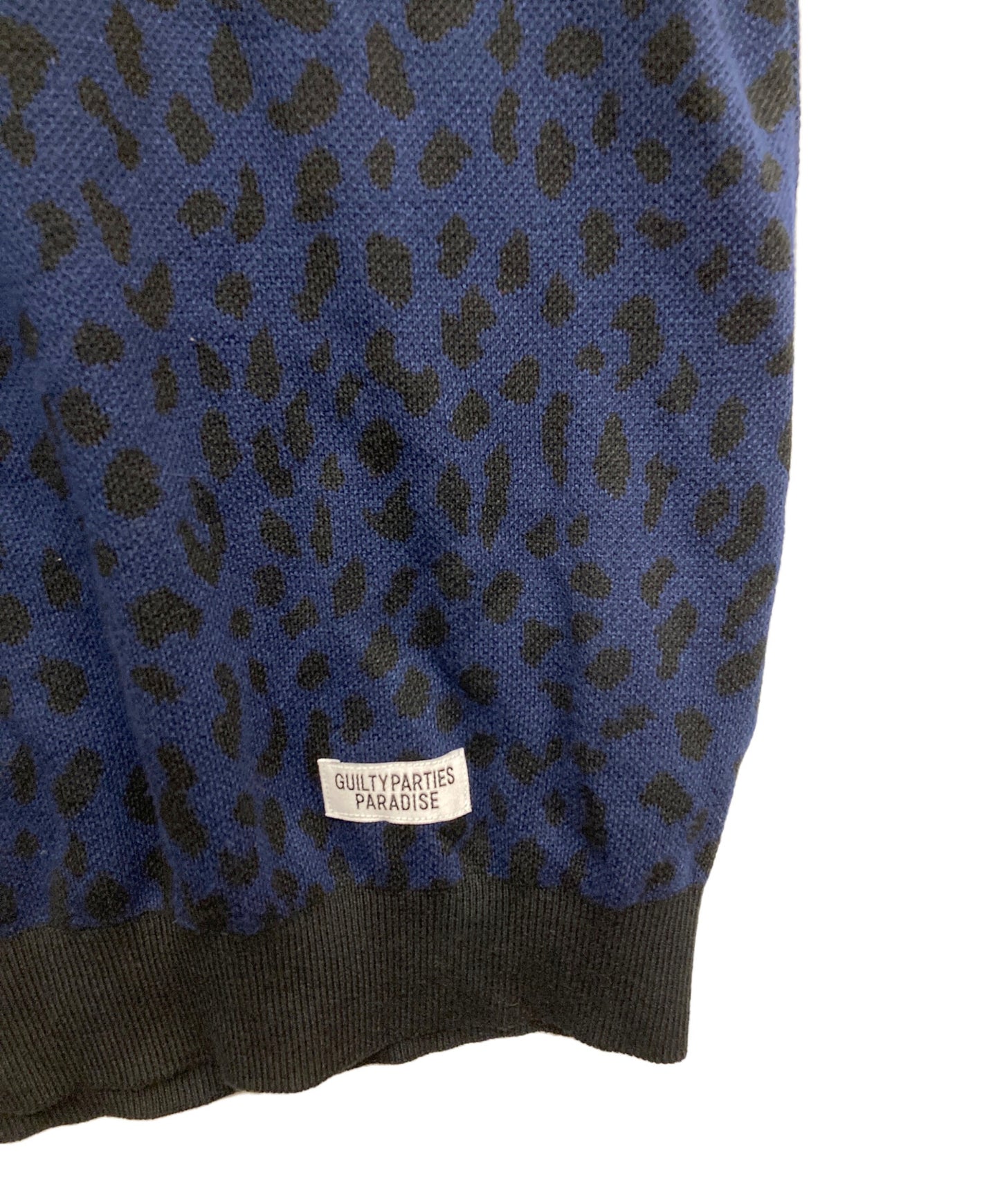 [Pre-owned] WACKO MARIA LEOPARD JACQUARD POLO SHIRT Polo Shirt Long Sleeve Shirt Shirt
