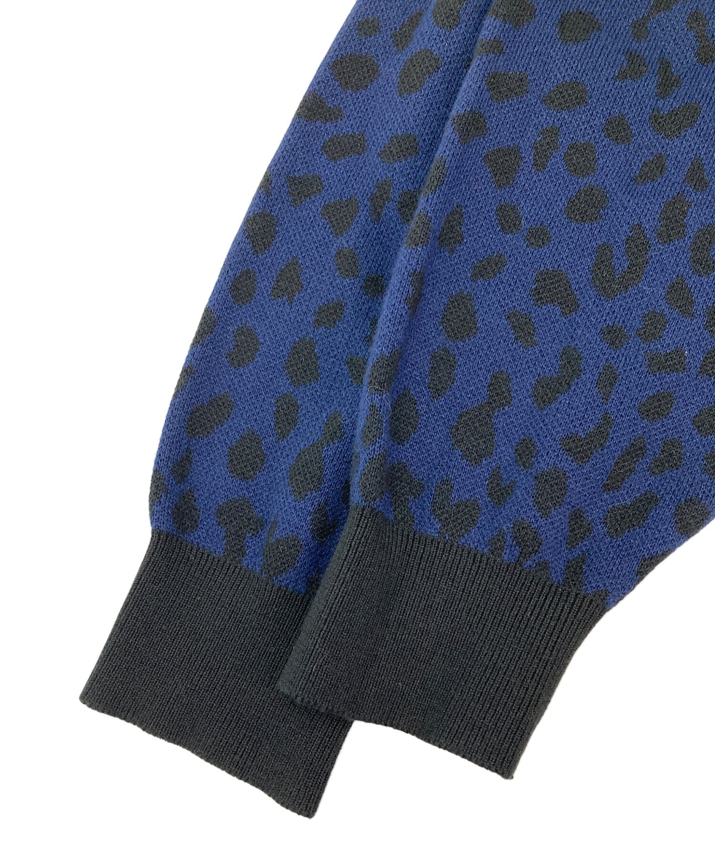 [Pre-owned] WACKO MARIA LEOPARD JACQUARD POLO SHIRT Polo Shirt Long Sleeve Shirt Shirt