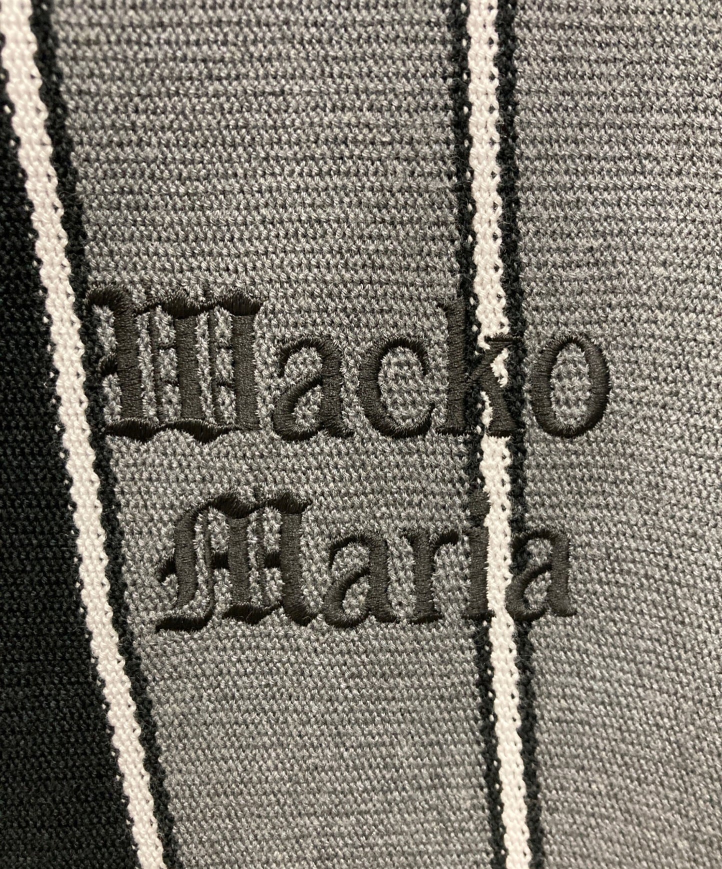 [Pre-owned] WACKO MARIA STRIPED KNIT JACQUARD POLO SHIRT / Striped Knit Jacquard Polo Shirt / Knit Polo / Polo Knit