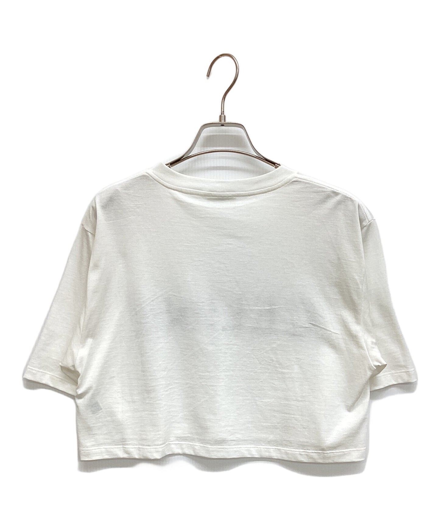 [Pre-owned] CELINE Cropped CELINE T-shirt / Cotton jersey 2X761671Q