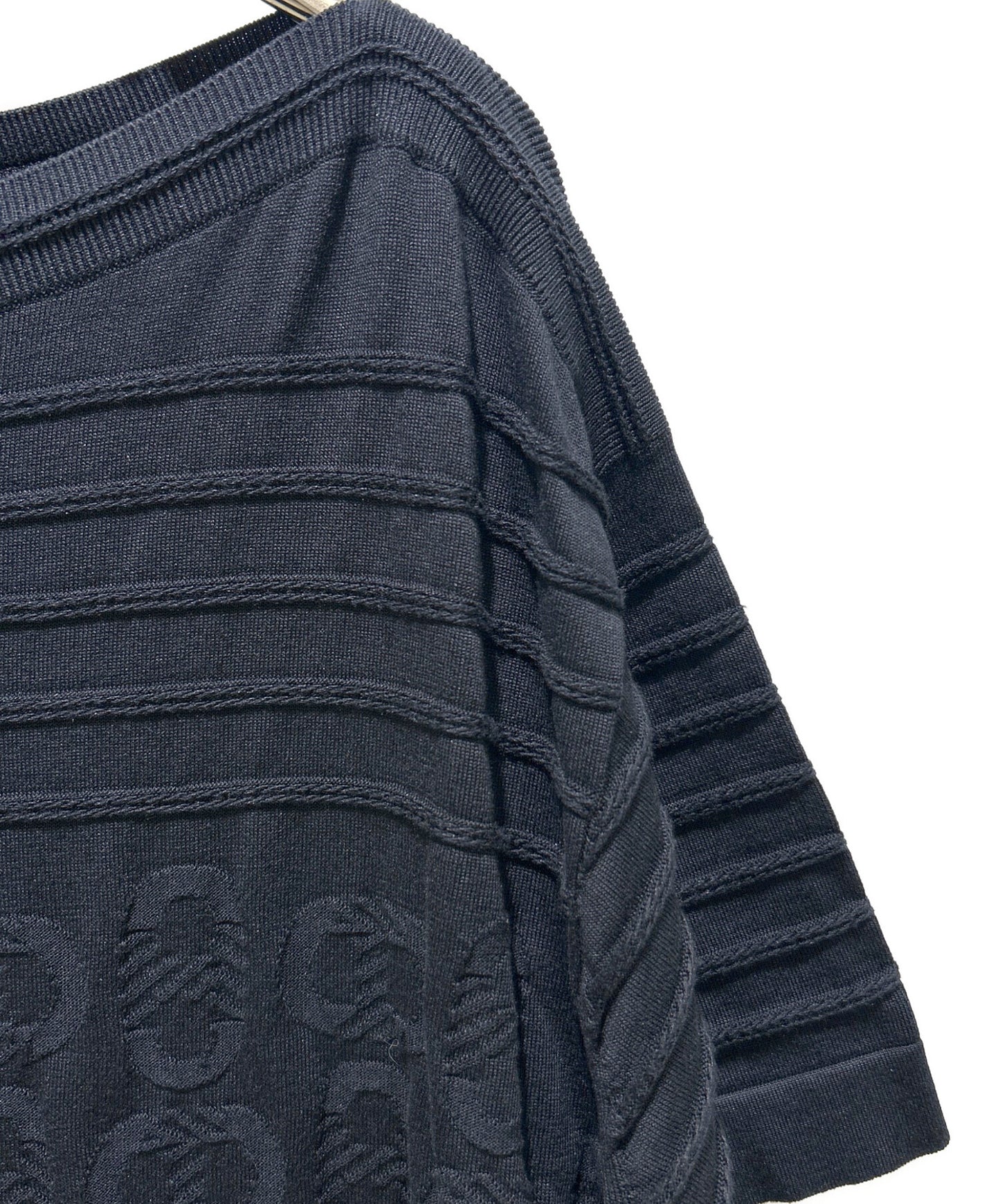 [Pre-owned] HERMES Silk cotton knit dress/Chene d'Angkle/Chene pattern/Long dress 3e2506d3 / 36-7709