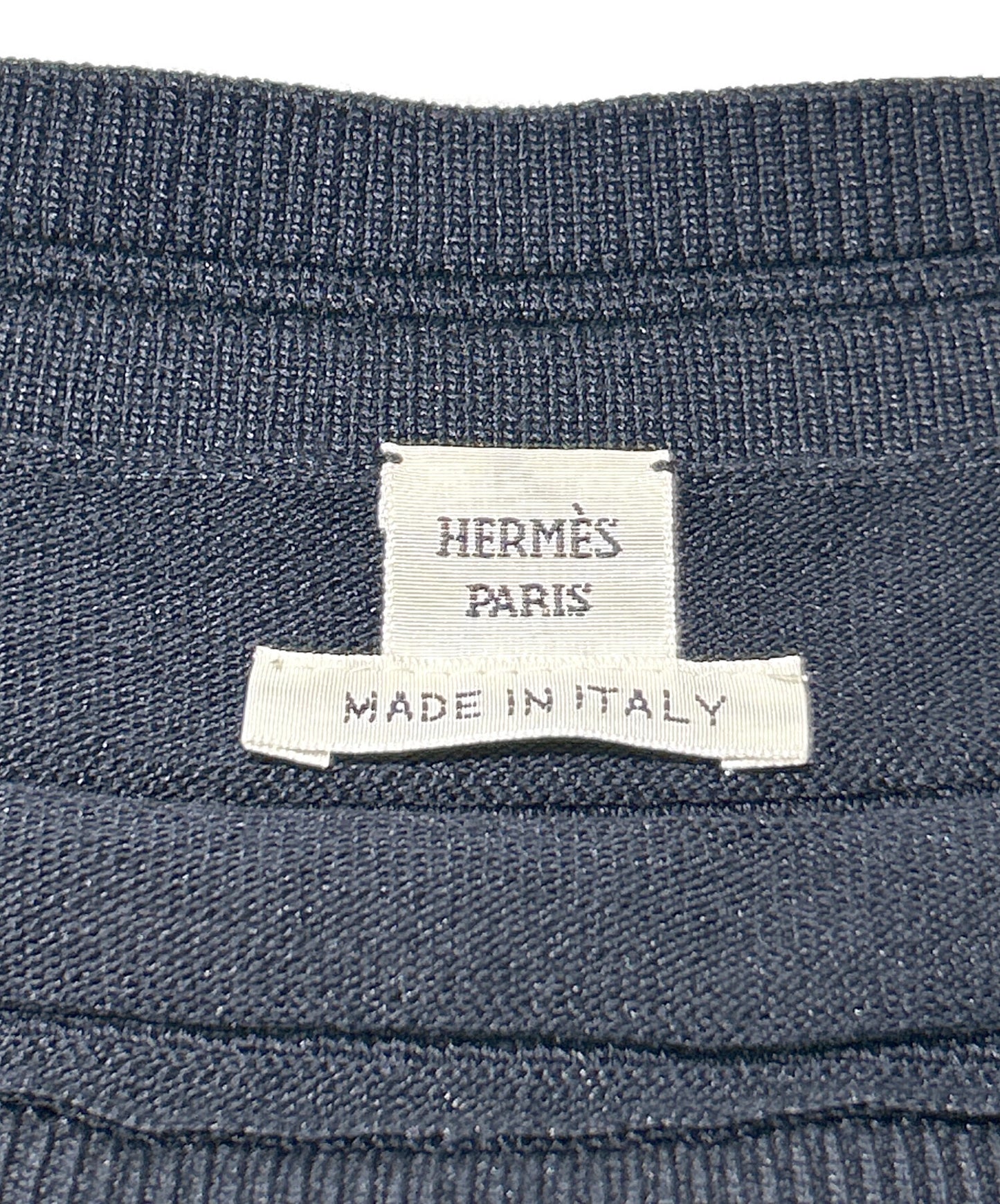 [Pre-owned] HERMES Silk cotton knit dress/Chene d'Angkle/Chene pattern/Long dress 3e2506d3 / 36-7709