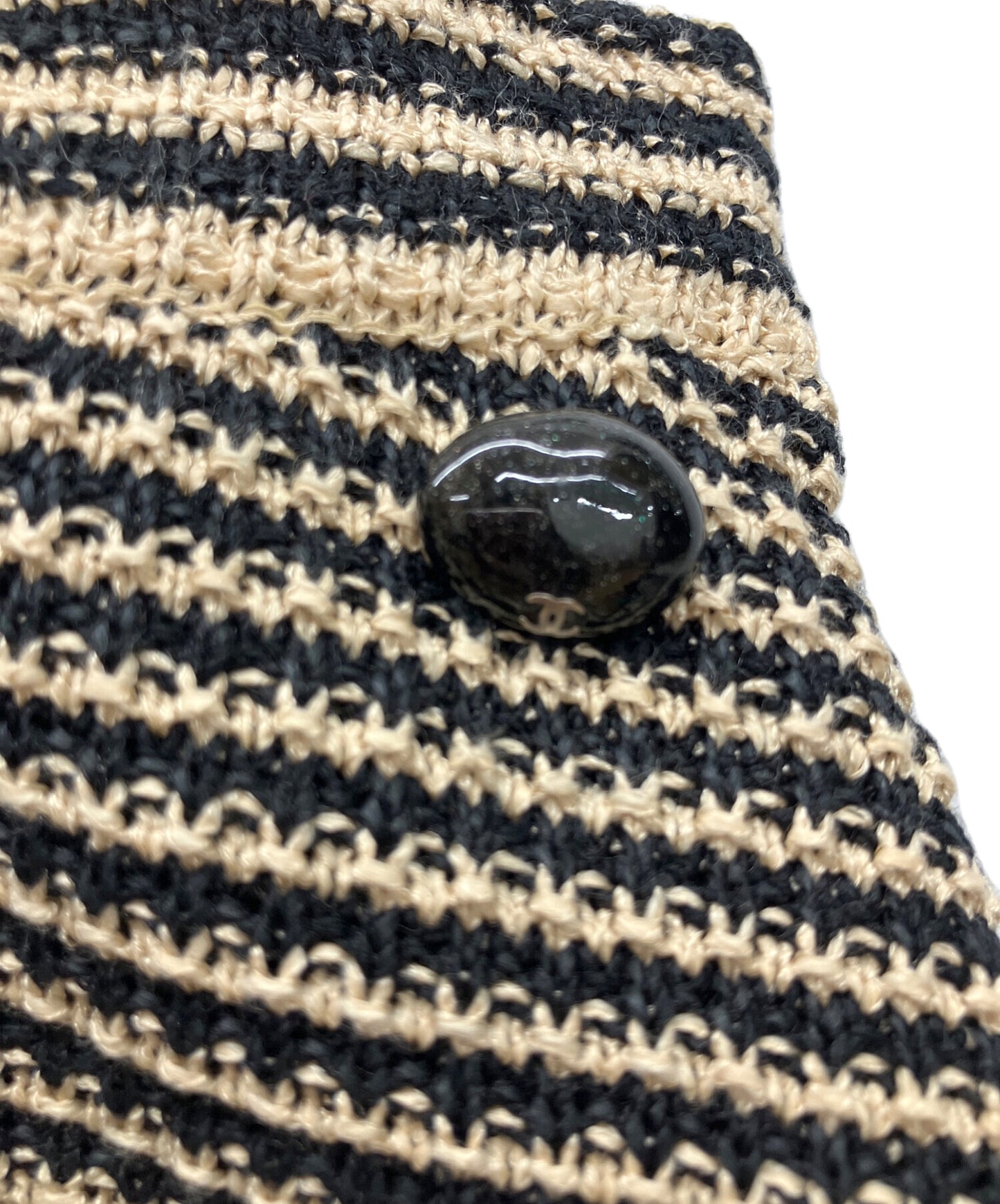 [Pre-owned] CHANEL Coco Mark Striped Knit Skirt P51179K06588