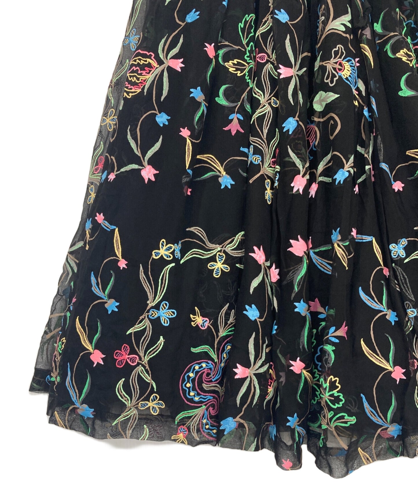 [Pre-owned] TAO COMME des GARCONS Flower Print Sheer Skirt TJ-S006/AD2022